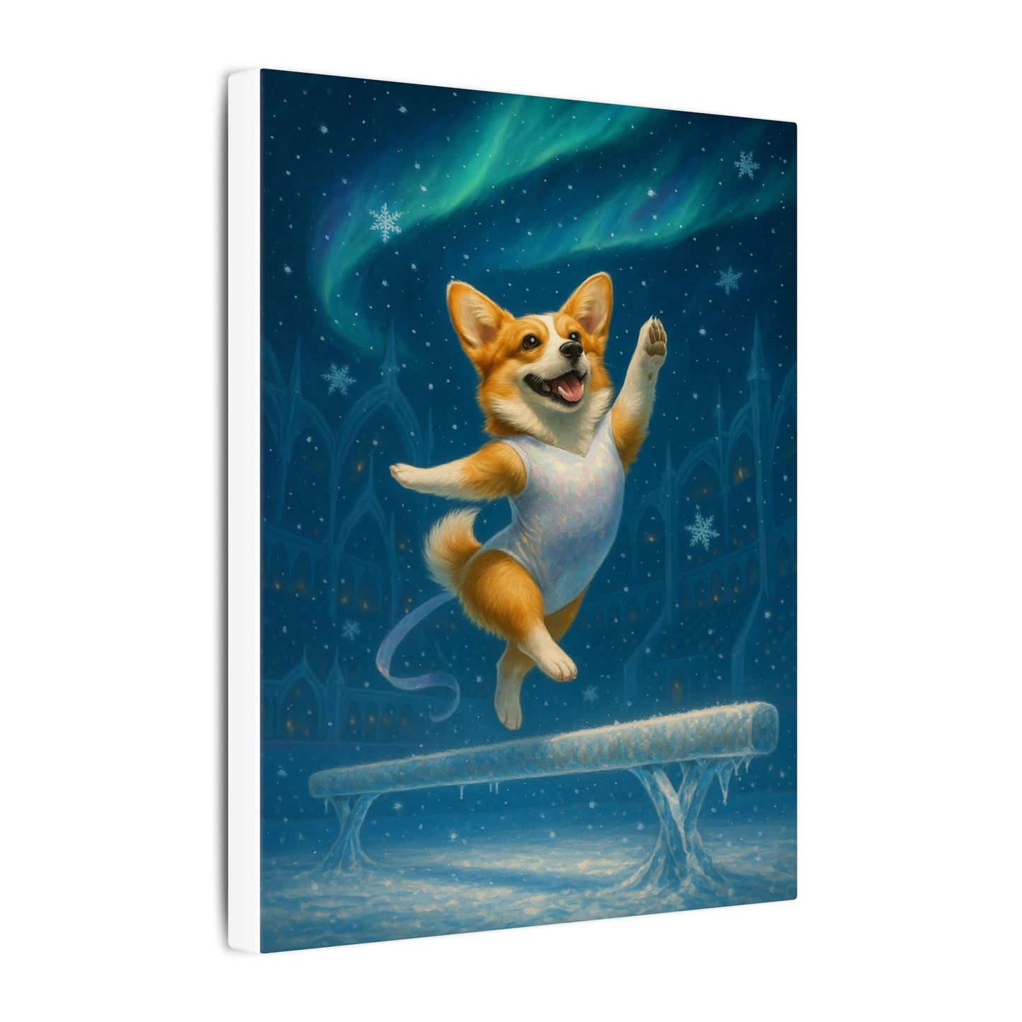 Leap of Winter-Fantasy Dog Portraits - Fantasy Dog Portraits