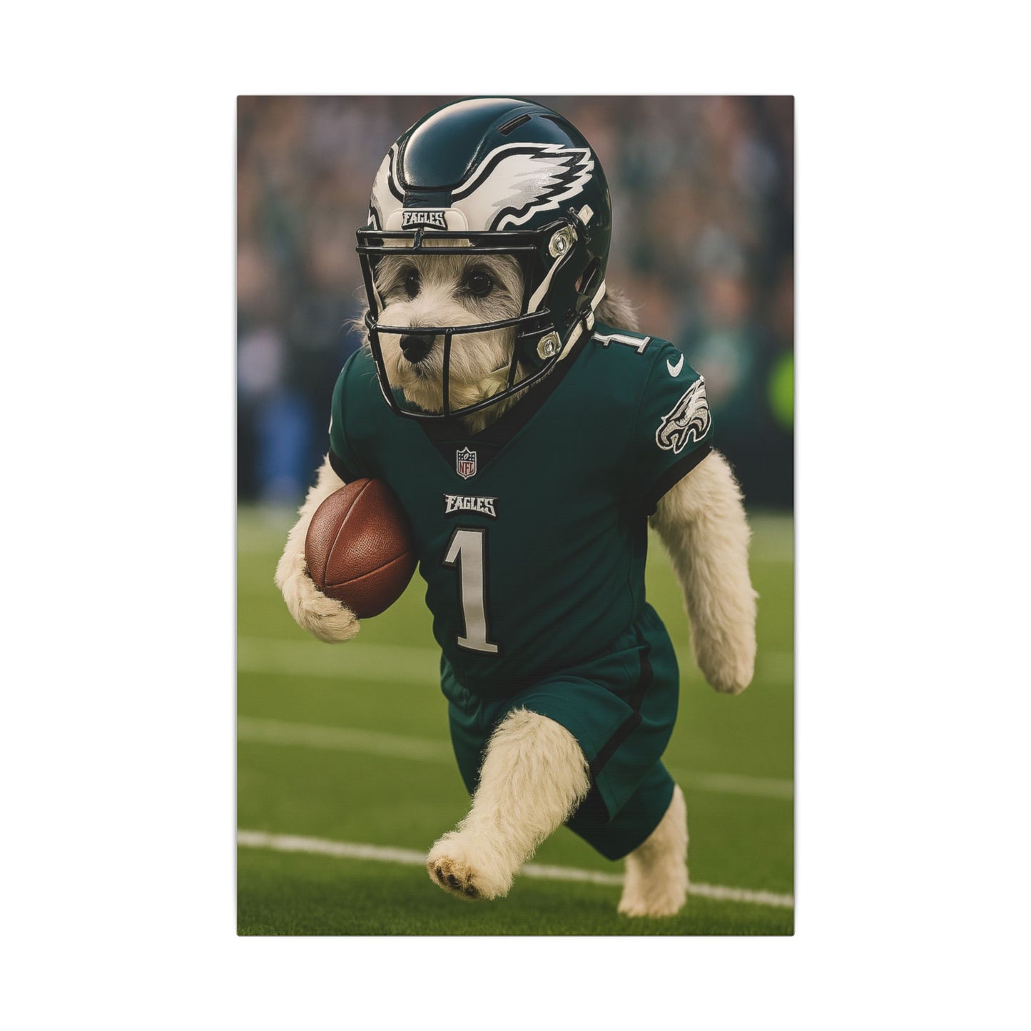Furry Football Hero-Fantasy Dog Portraits - Fantasy Dog Portraits