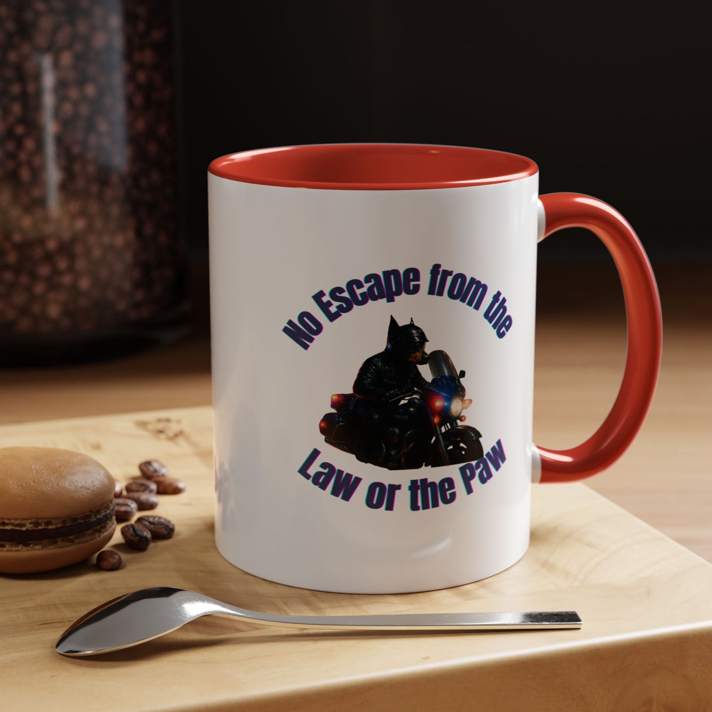 motorcycle cop Mug-Fantasy Dog Portraits - Fantasy Dog Portraits
