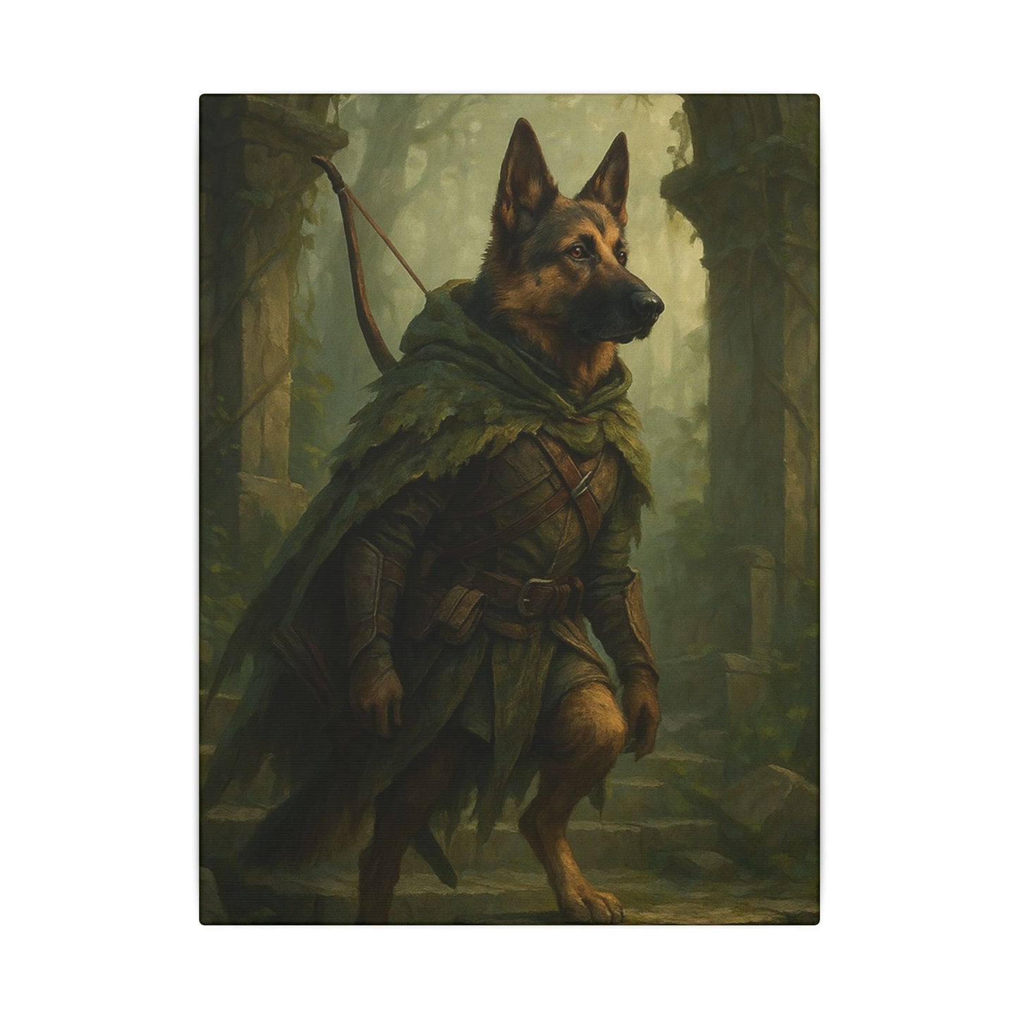 Guardian of the Misty Woods-Fantasy Dog Portraits - Fantasy Dog Portraits