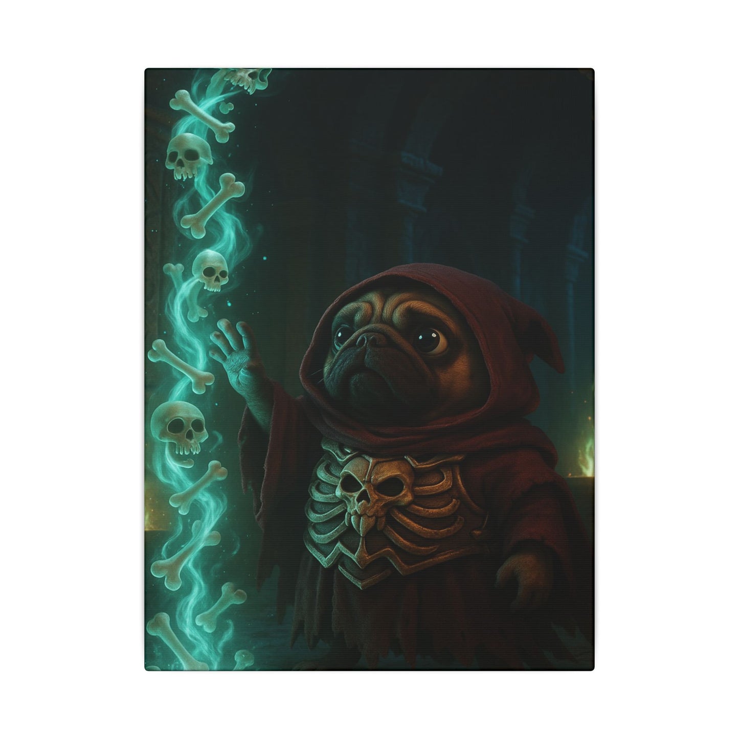 Pug Wizard's Arcane Realm-Fantasy Dog Portraits - Fantasy Dog Portraits