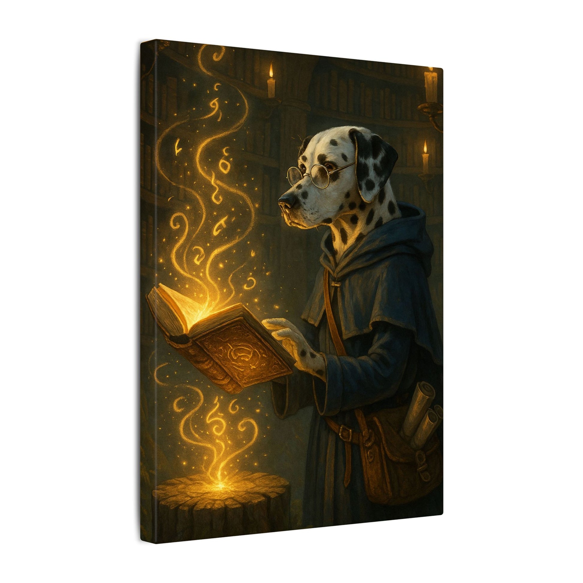Studious Canine Wizard-Fantasy Dog Portraits - Fantasy Dog Portraits