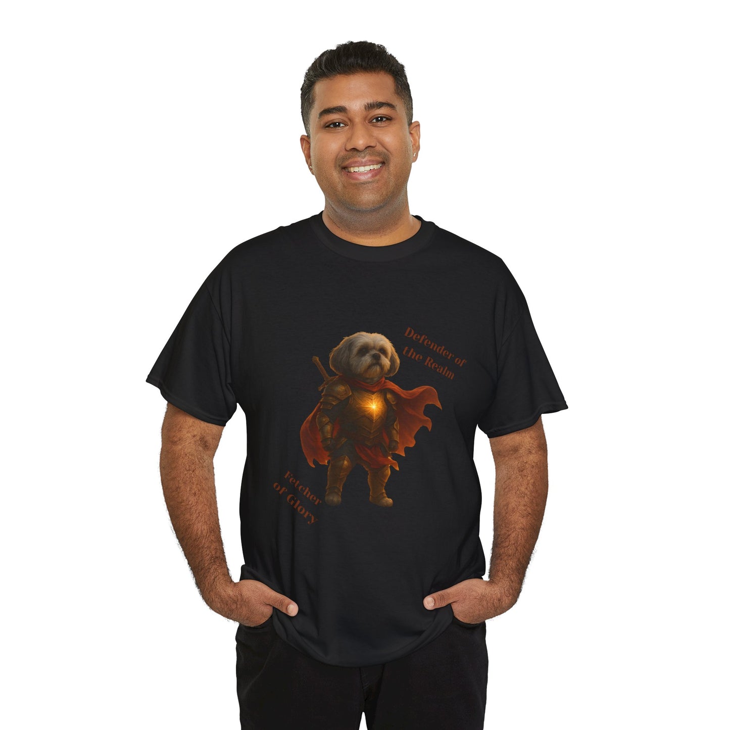 Fantasy Dog Portrait Unisex Heavy Cotton Tee - Fantasy Dog Portraits