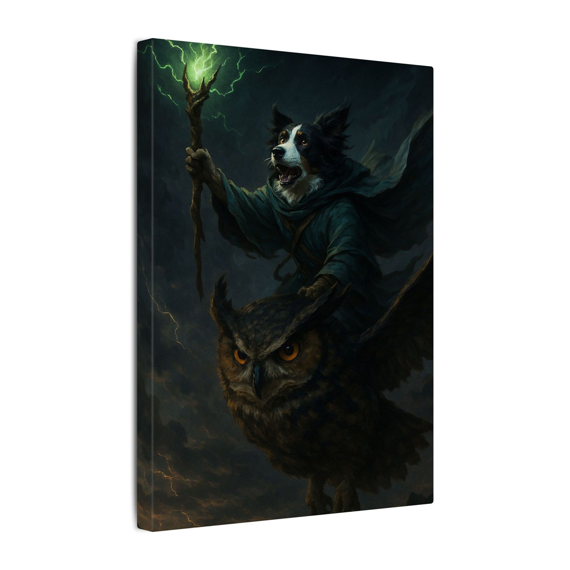 Magical Guardians of the Storm-Fantasy Dog Portraits - Fantasy Dog Portraits