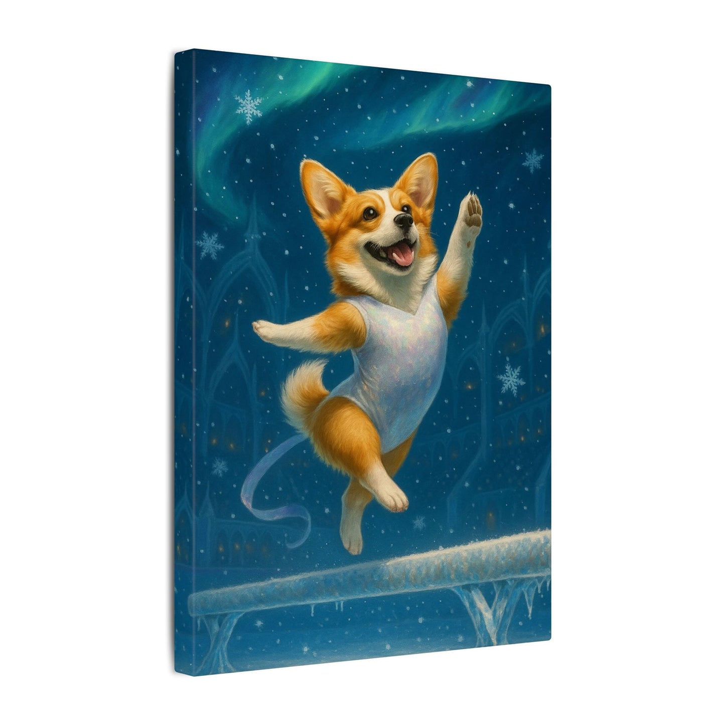 Leap of Winter-Fantasy Dog Portraits - Fantasy Dog Portraits
