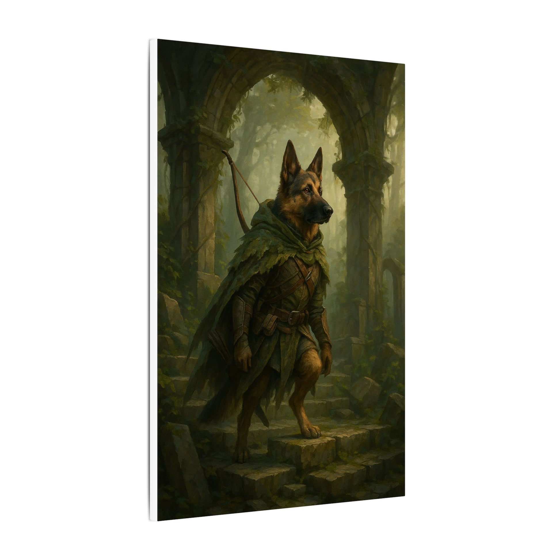 Guardian of the Mossy Arch-Fantasy Dog Portraits - Fantasy Dog Portraits