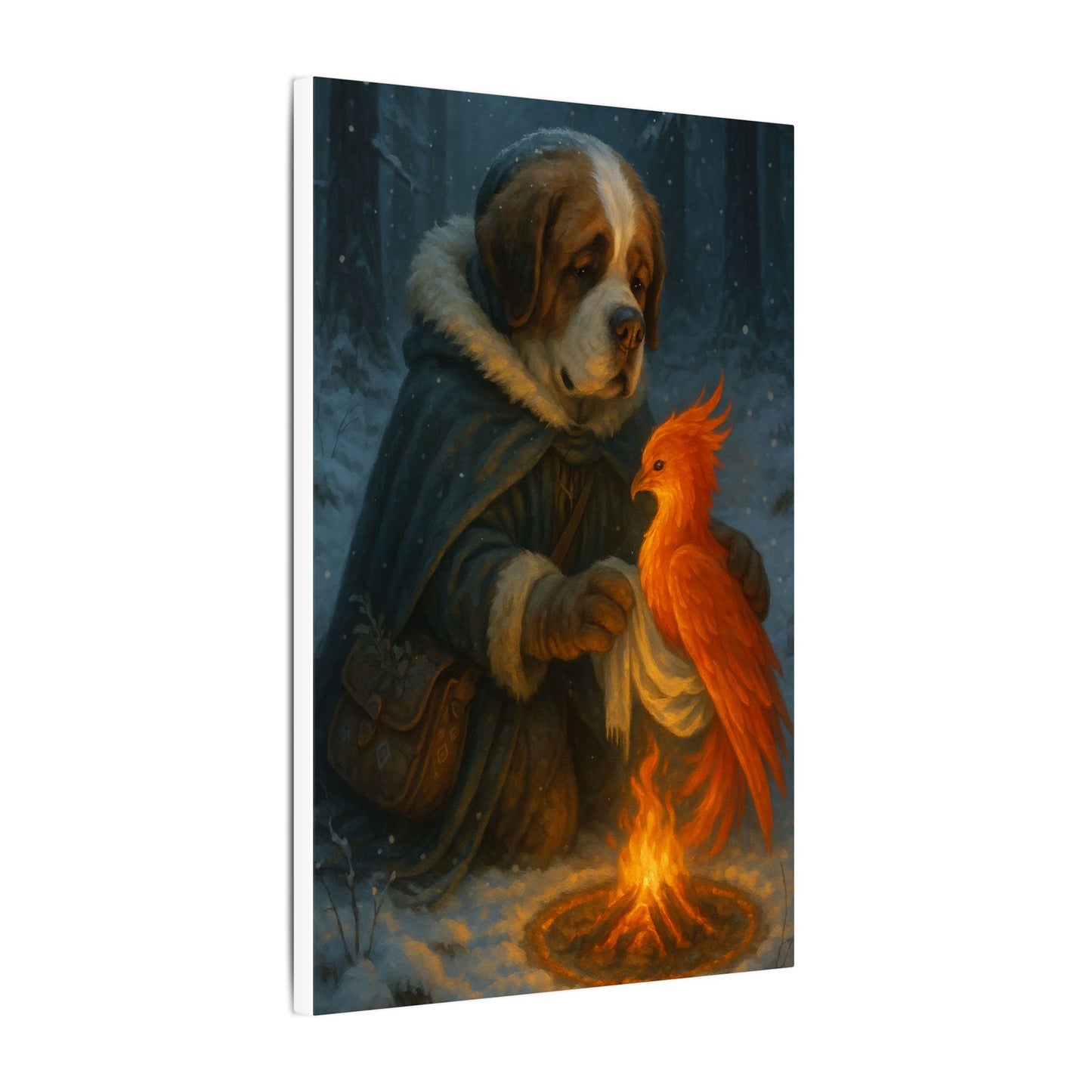 Guardians of the Frozen Flame-Fantasy Dog Portraits - Fantasy Dog Portraits