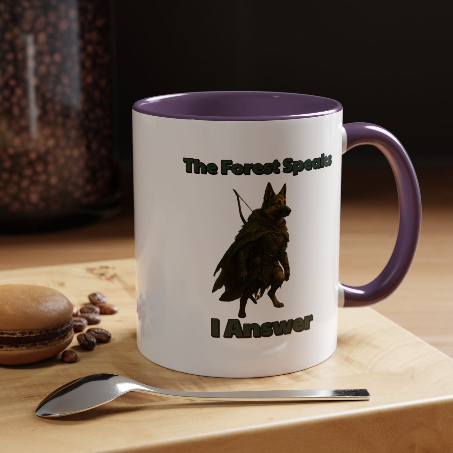 Mug - Ancient Forest Ranger Dog Coffee Mug 11, 15oz - Fantasy Dog Portraits