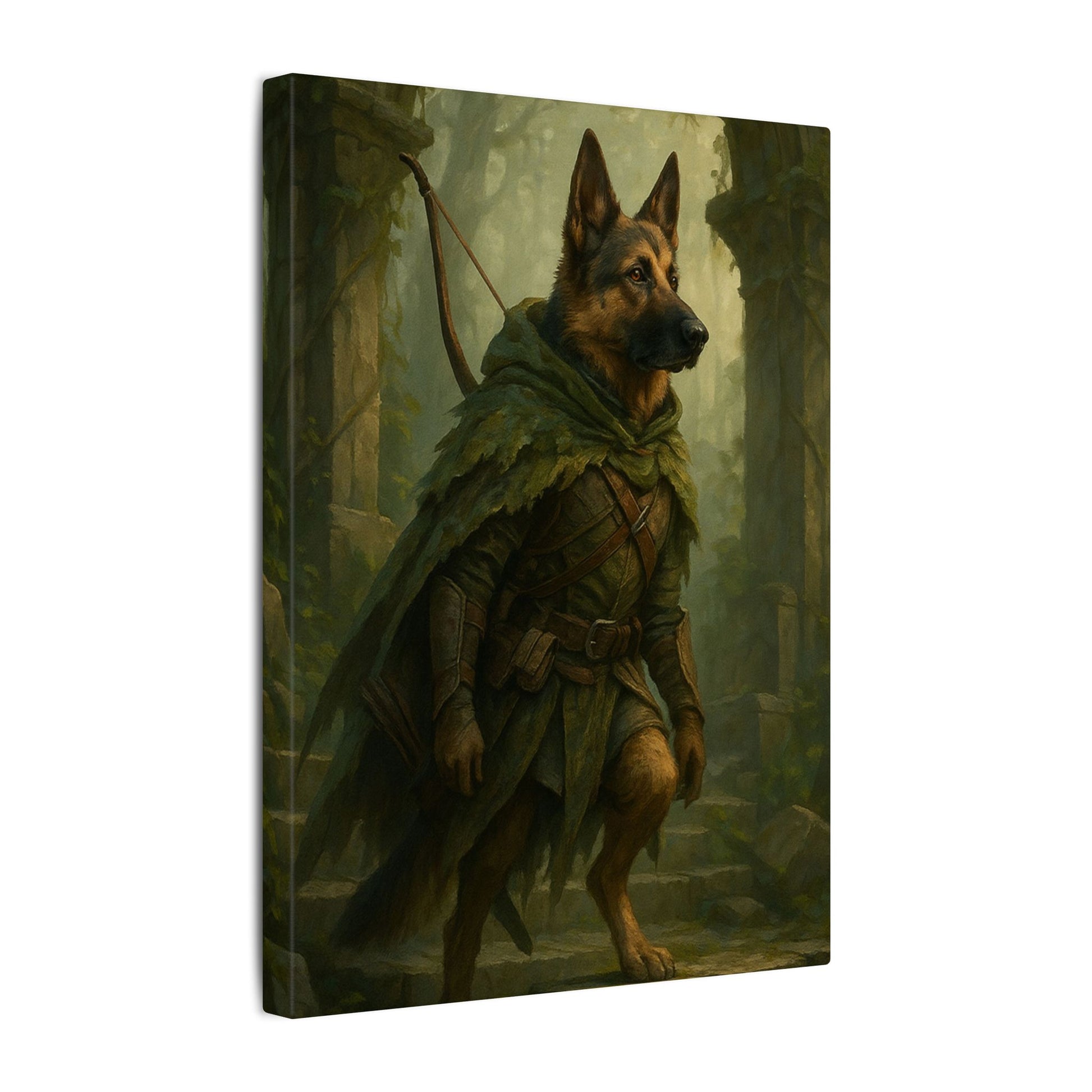 Guardian of the Misty Woods-Fantasy Dog Portraits - Fantasy Dog Portraits