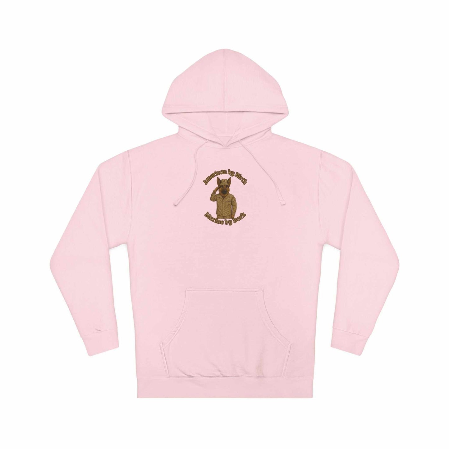 Pink unisex hooded sweatshirt with unique design, adjustable hood, ribbed cuffs, and casual comfort for everyday wear