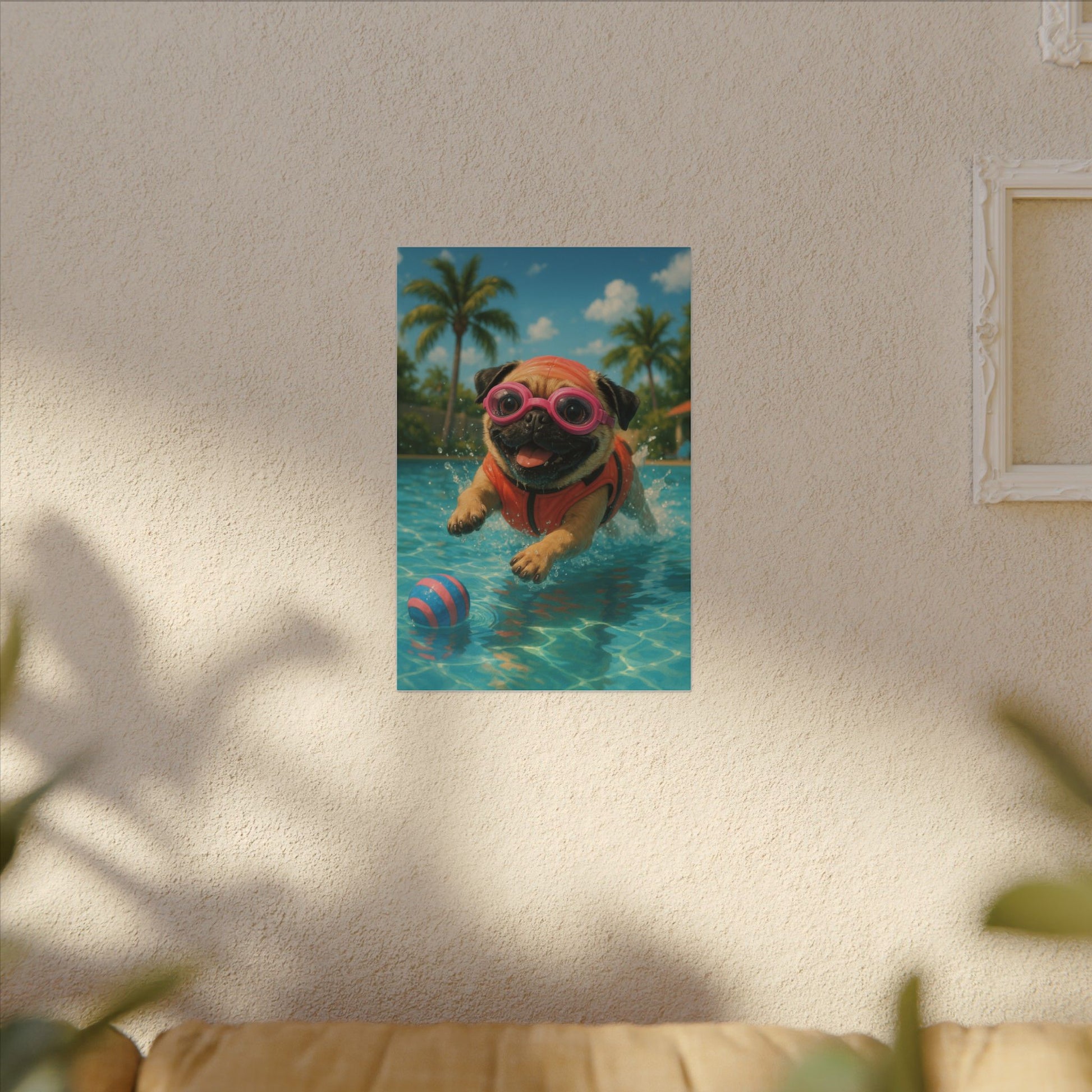 Summer Pool Party-Fantasy Dog Portraits - Fantasy Dog Portraits