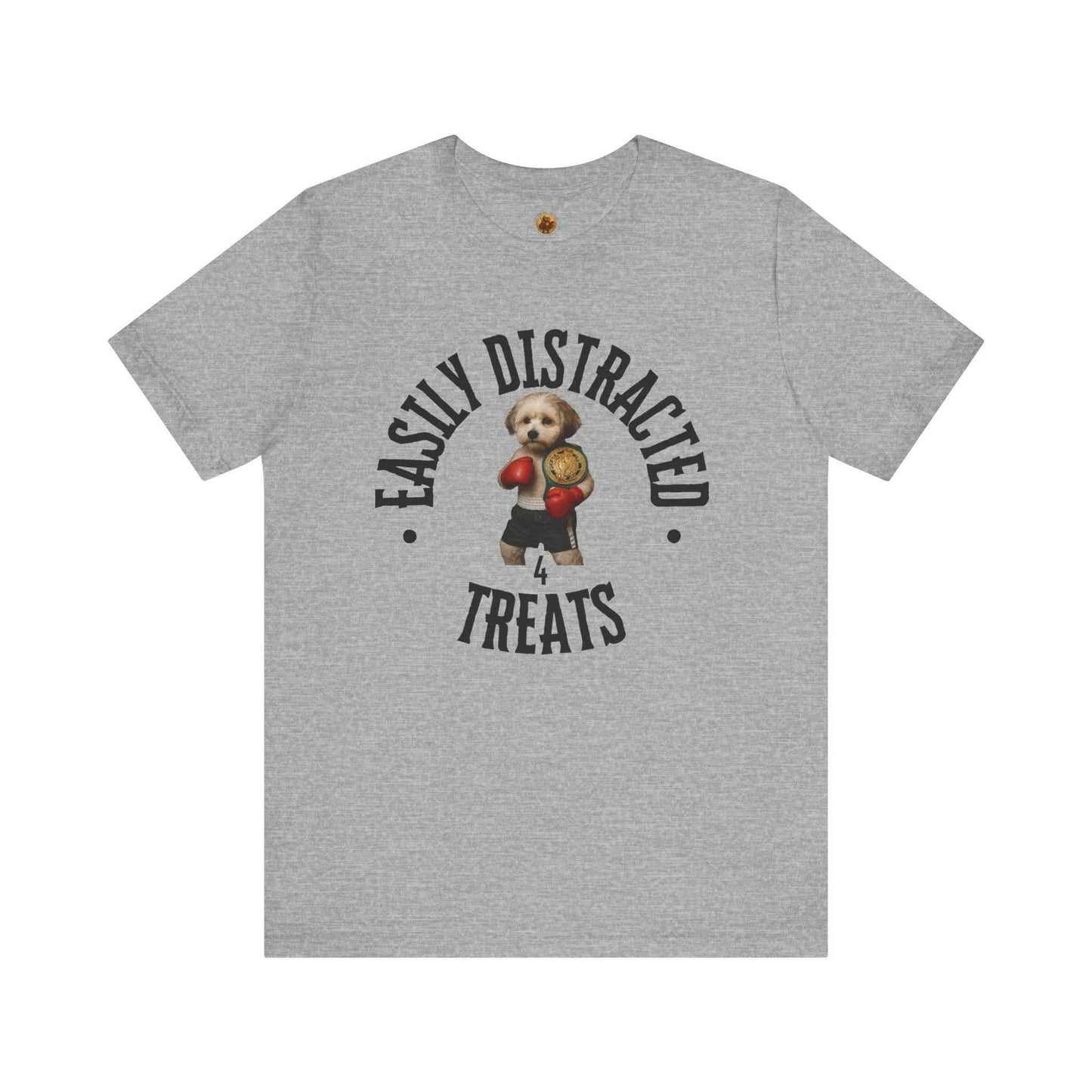 Easily Distracted Dog Tee, Fun Pet Lover Shirt, Gift for Dog Owners, Cute Animal T-Shirt, Funny Canine Humor Tee - Fantasy Dog Portraits