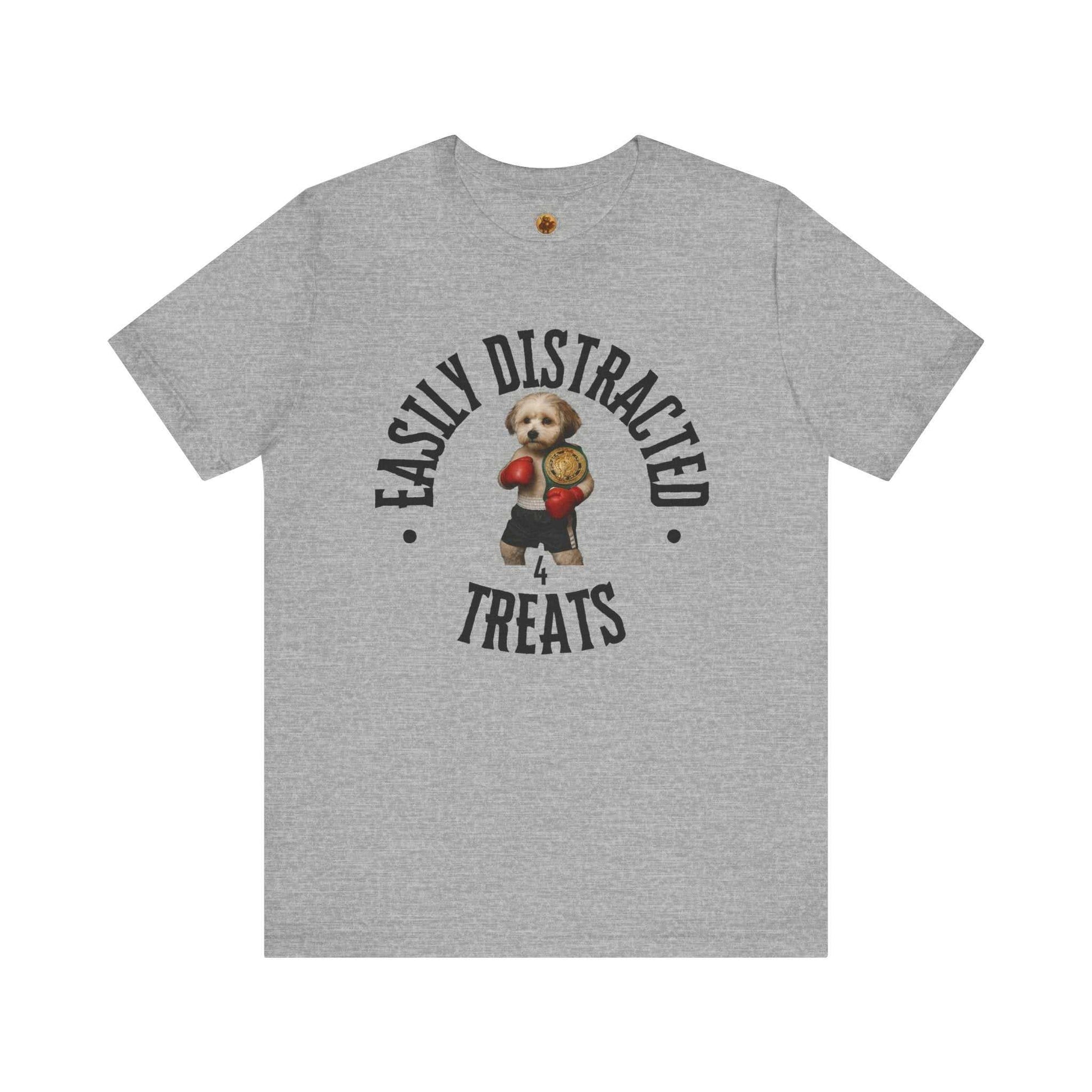 Easily Distracted Dog Tee, Fun Pet Lover Shirt, Gift for Dog Owners, Cute Animal T-Shirt, Funny Canine Humor Tee - Fantasy Dog Portraits