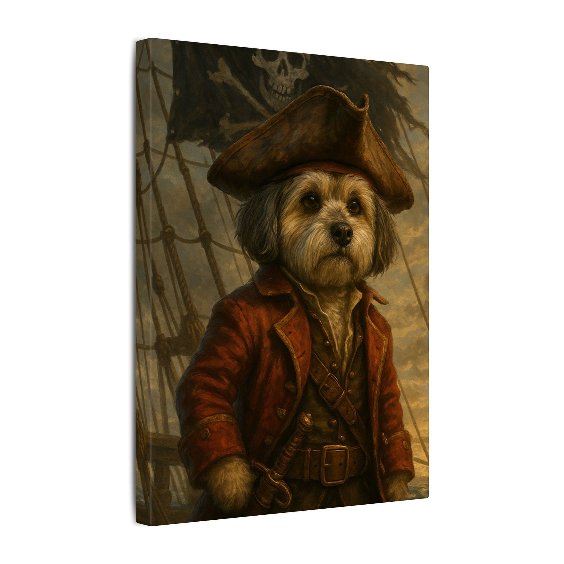 Scruffy Jack's Seafaring Adventure-Fantasy Dog Portraits - Fantasy Dog Portraits