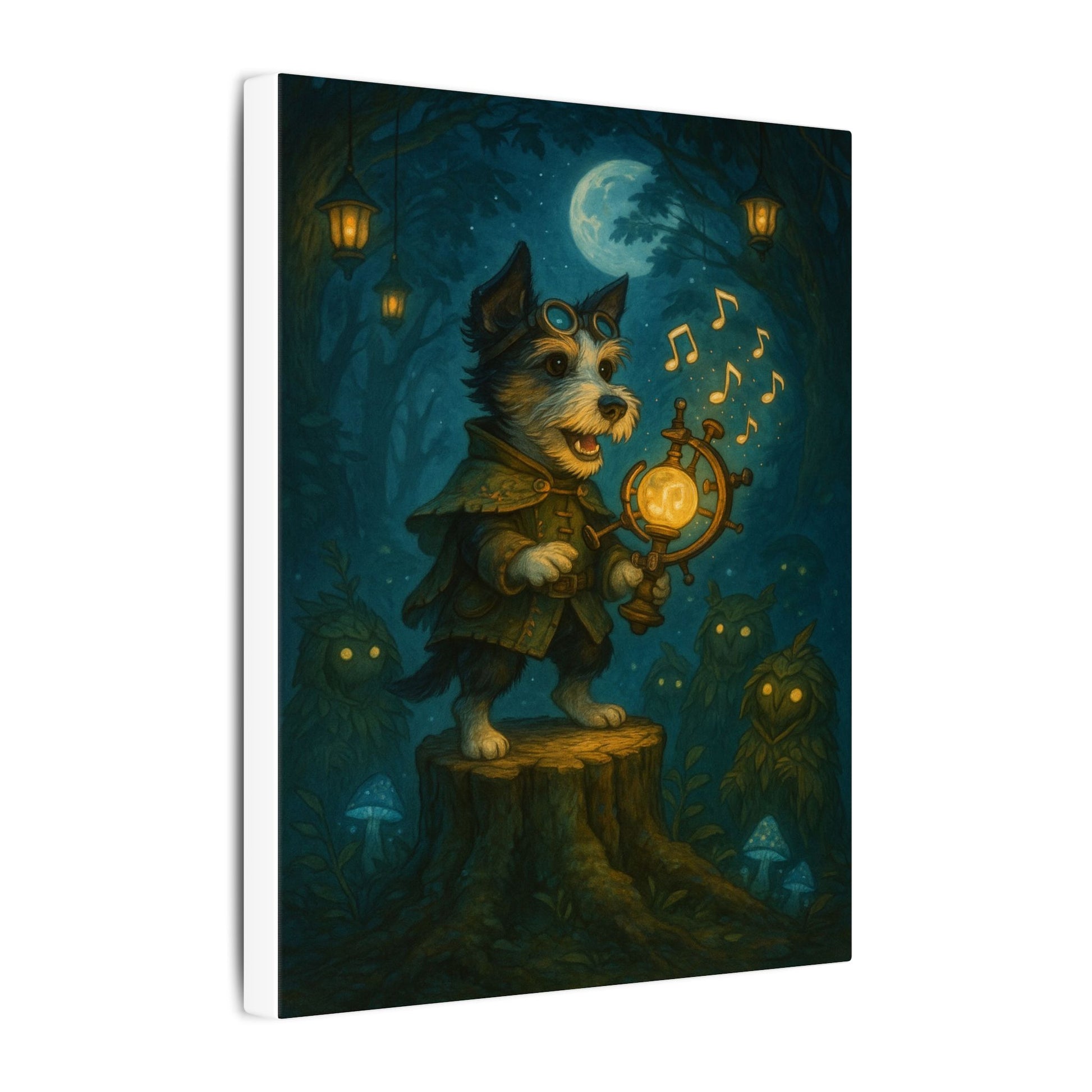 Moonlit Musical Voyage-Fantasy Dog Portraits - Fantasy Dog Portraits
