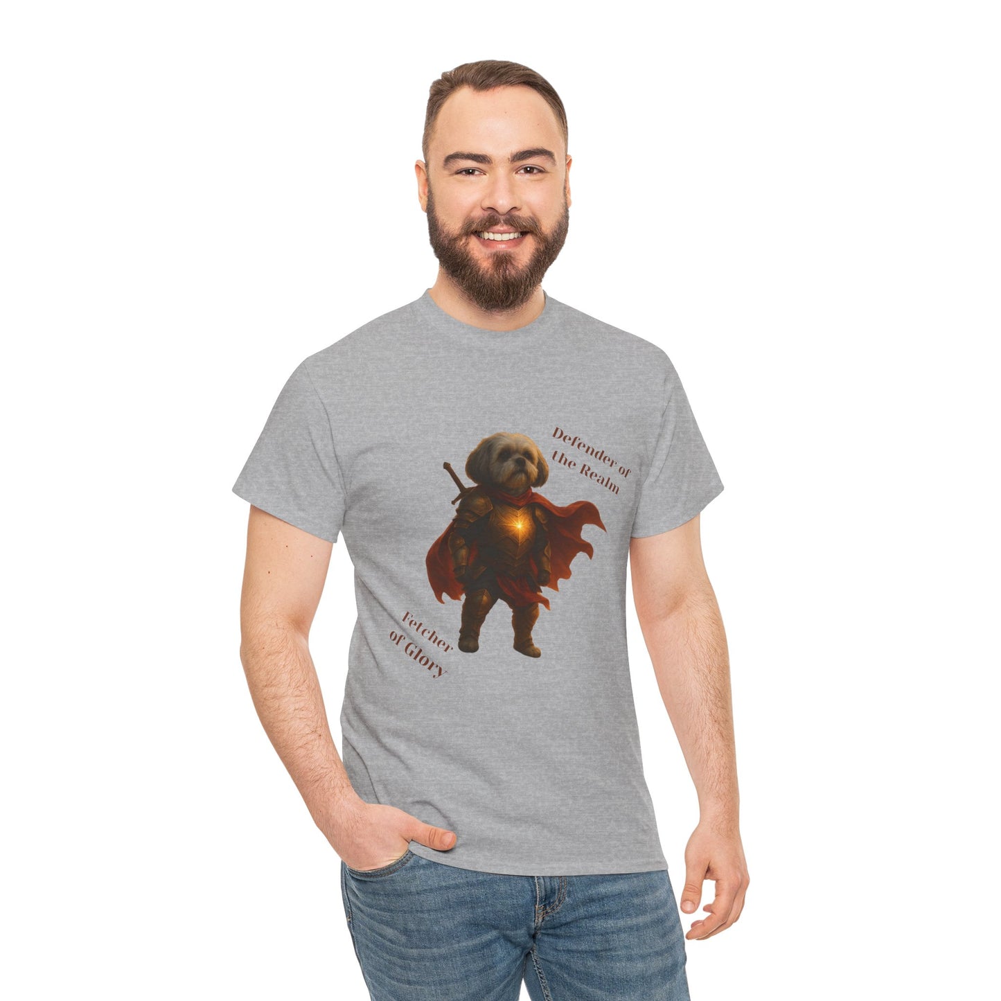 Fantasy Dog Portrait Unisex Heavy Cotton Tee - Fantasy Dog Portraits