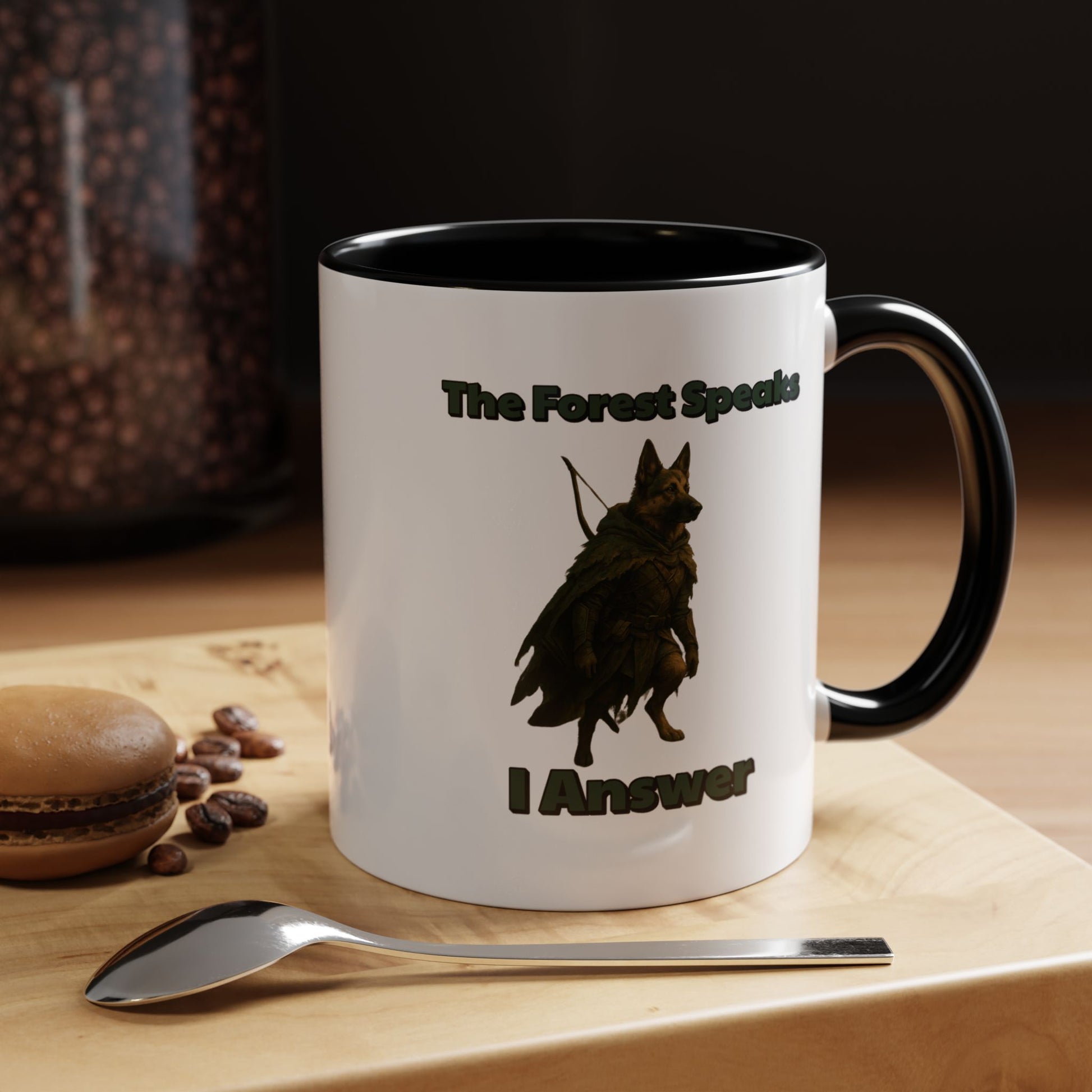 Mug - Ancient Forest Ranger Dog Coffee Mug 11, 15oz - Fantasy Dog Portraits