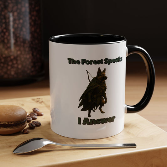 Mug - Ancient Forest Ranger Dog Coffee Mug 11, 15oz - Fantasy Dog Portraits