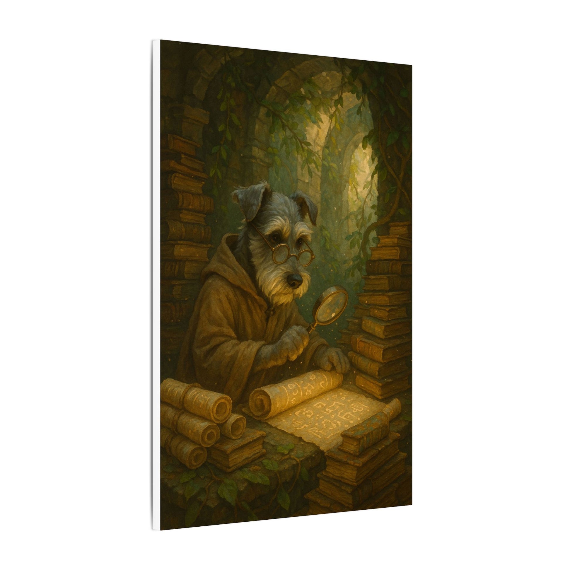 Scholar Pup's Discovery-Fantasy Dog Portraits - Fantasy Dog Portraits