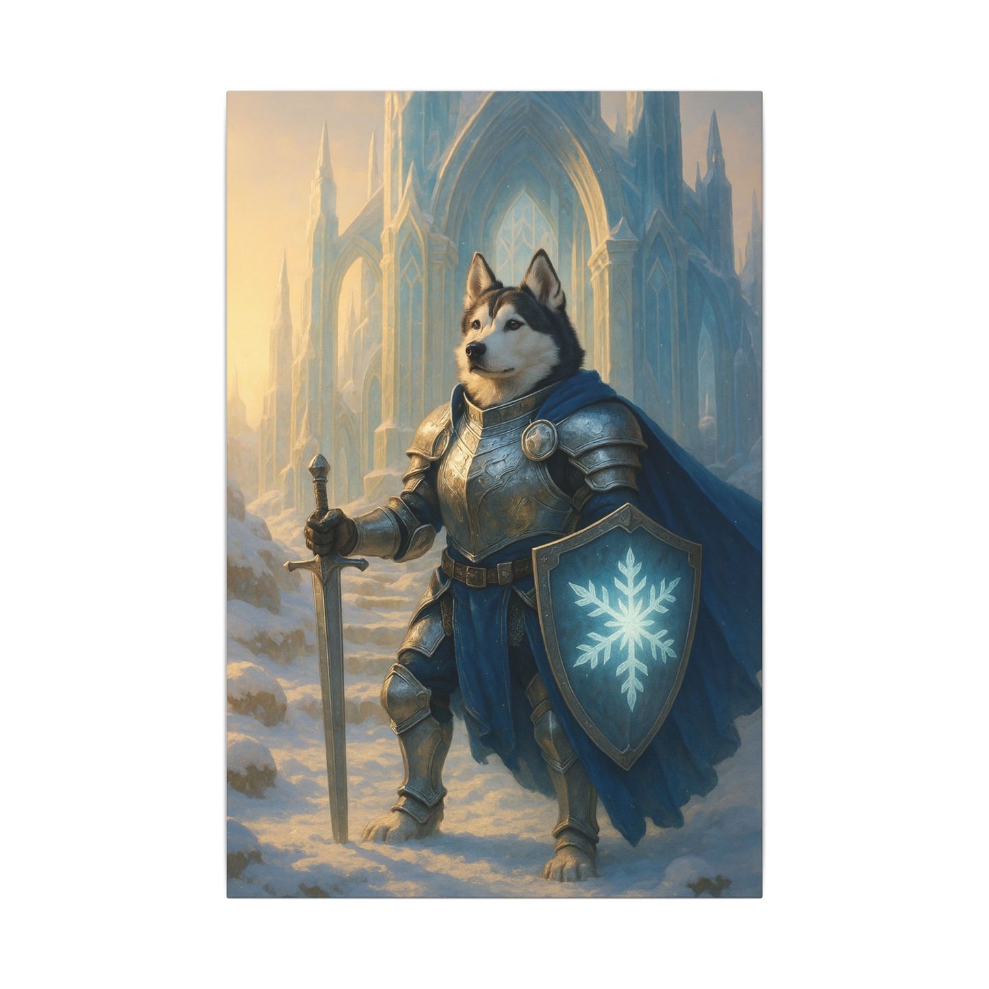 Winter's Guardian-Fantasy Dog Portraits - Fantasy Dog Portraits