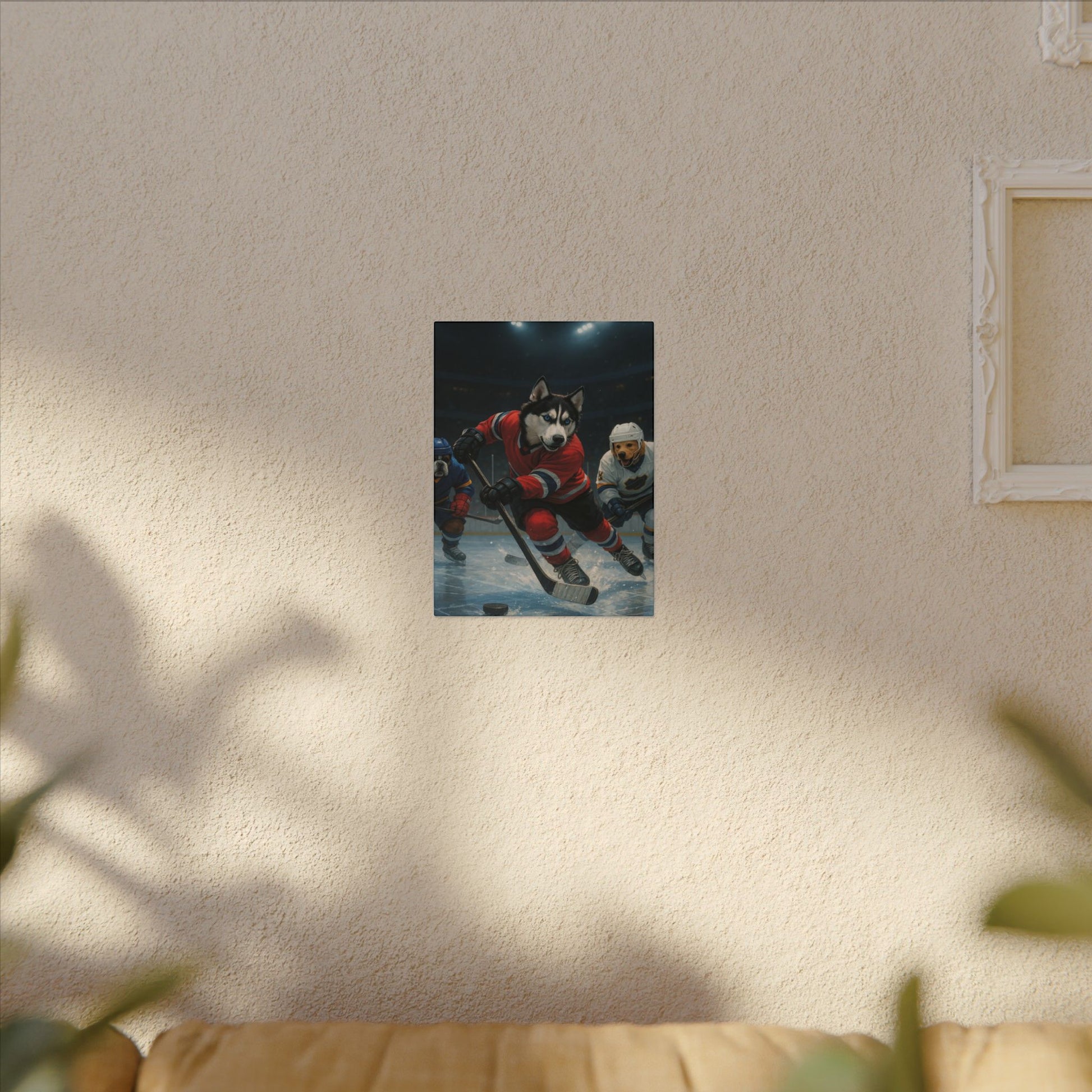 Canine Hockey Showdown-Fantasy Dog Portraits - Fantasy Dog Portraits