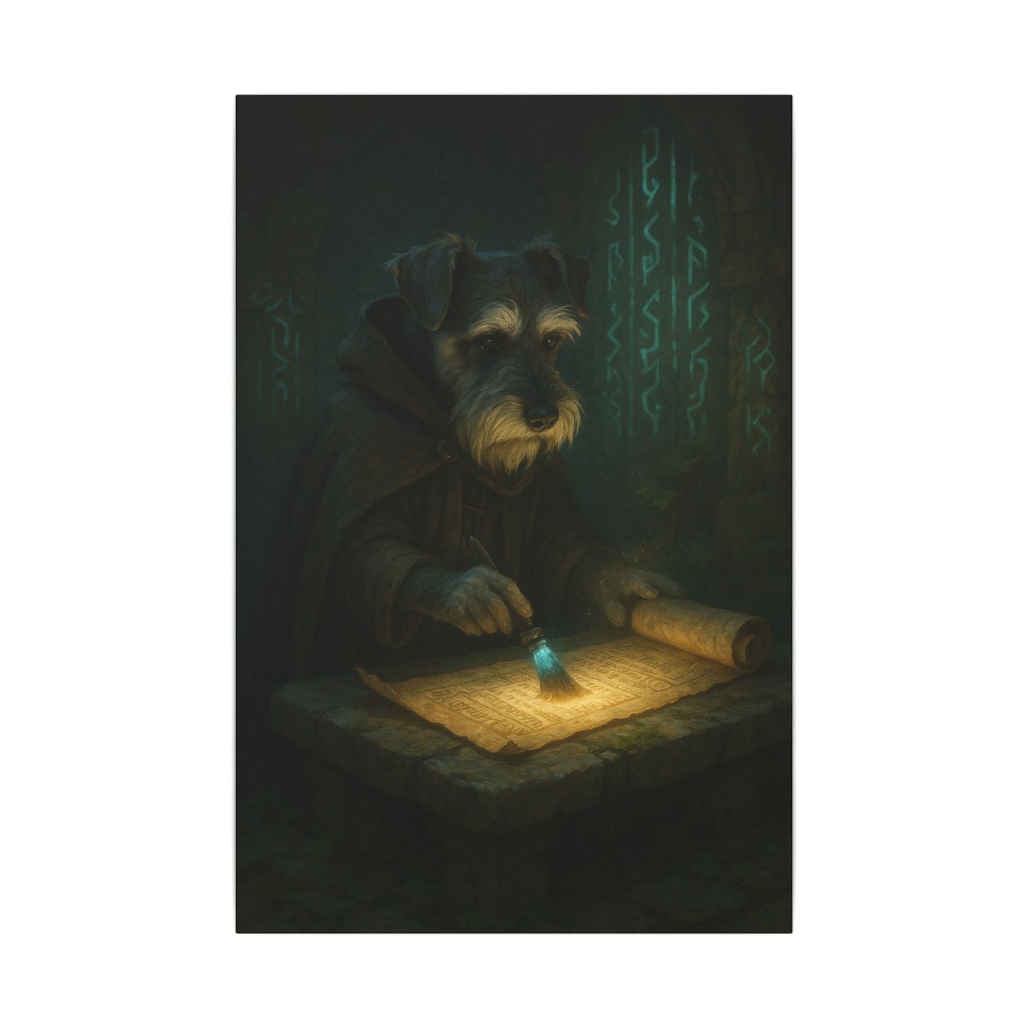 The Mystic Scribe-Fantasy Dog Portraits - Fantasy Dog Portraits
