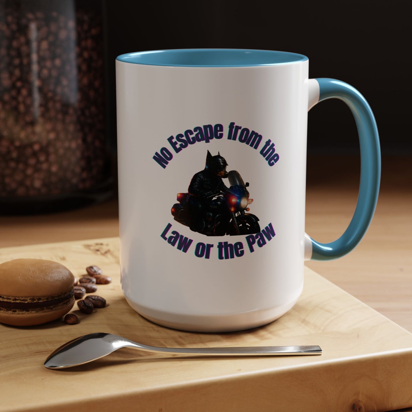 motorcycle cop Mug-Fantasy Dog Portraits - Fantasy Dog Portraits