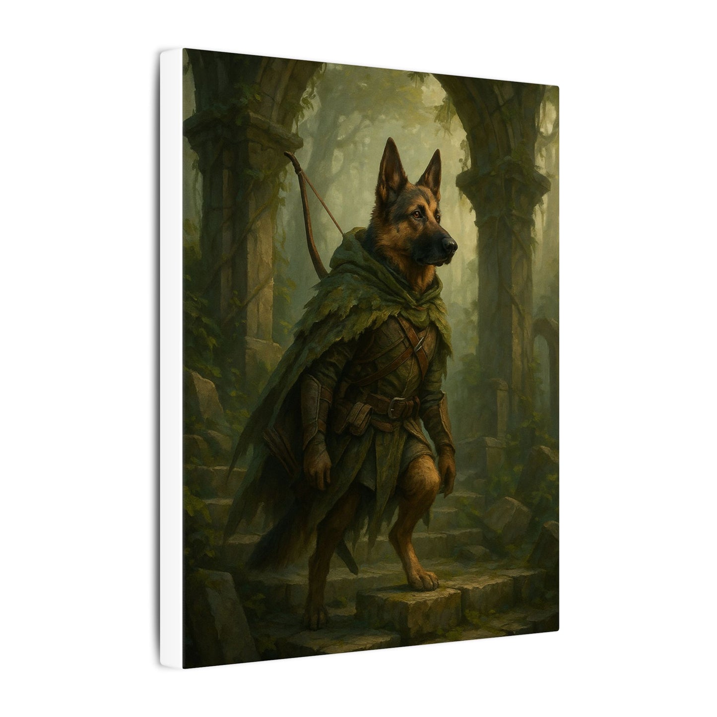 Guardian of the Misty Woods-Fantasy Dog Portraits - Fantasy Dog Portraits