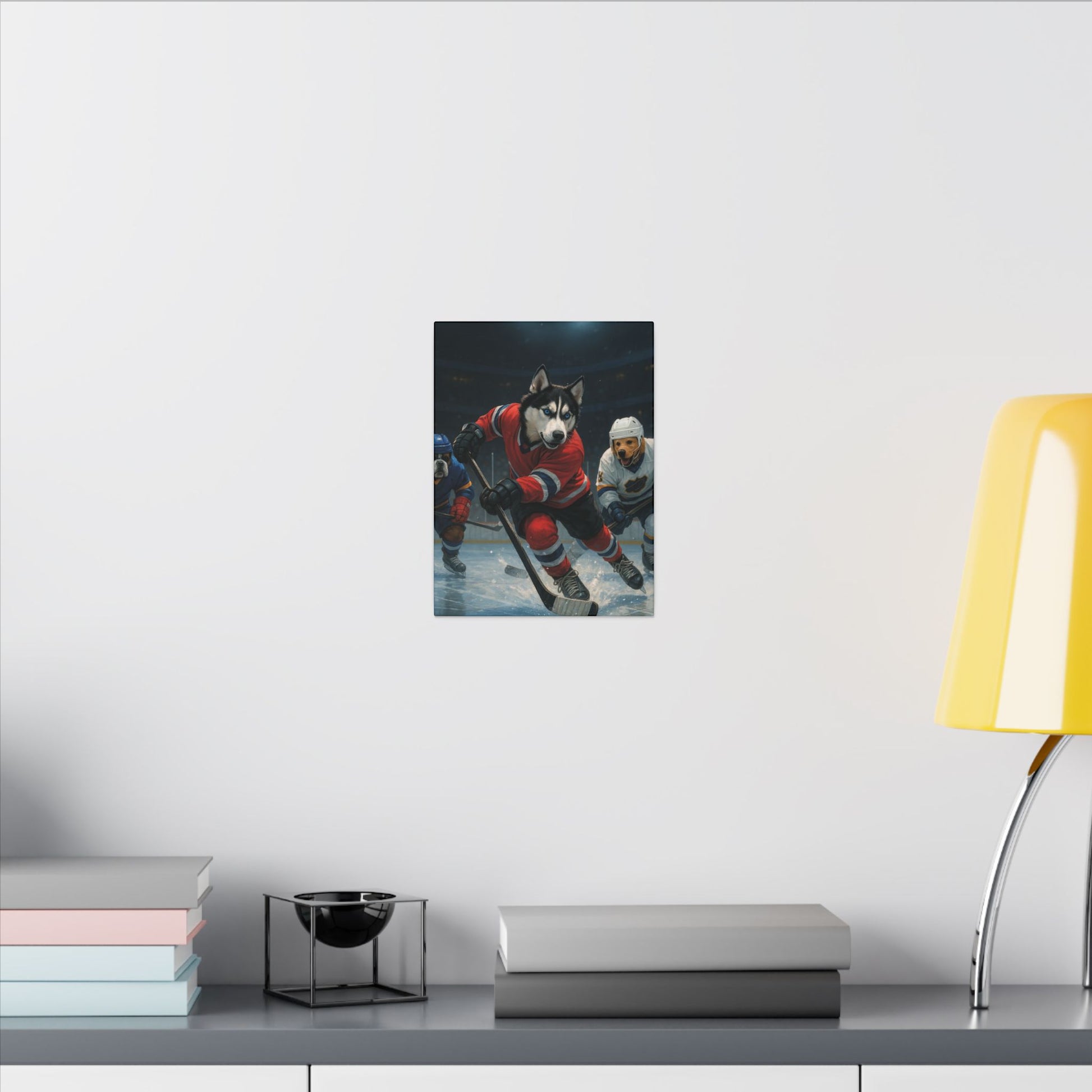 Canvas Print - Dogs Playing Hockey - Fantasy Dog Portraits