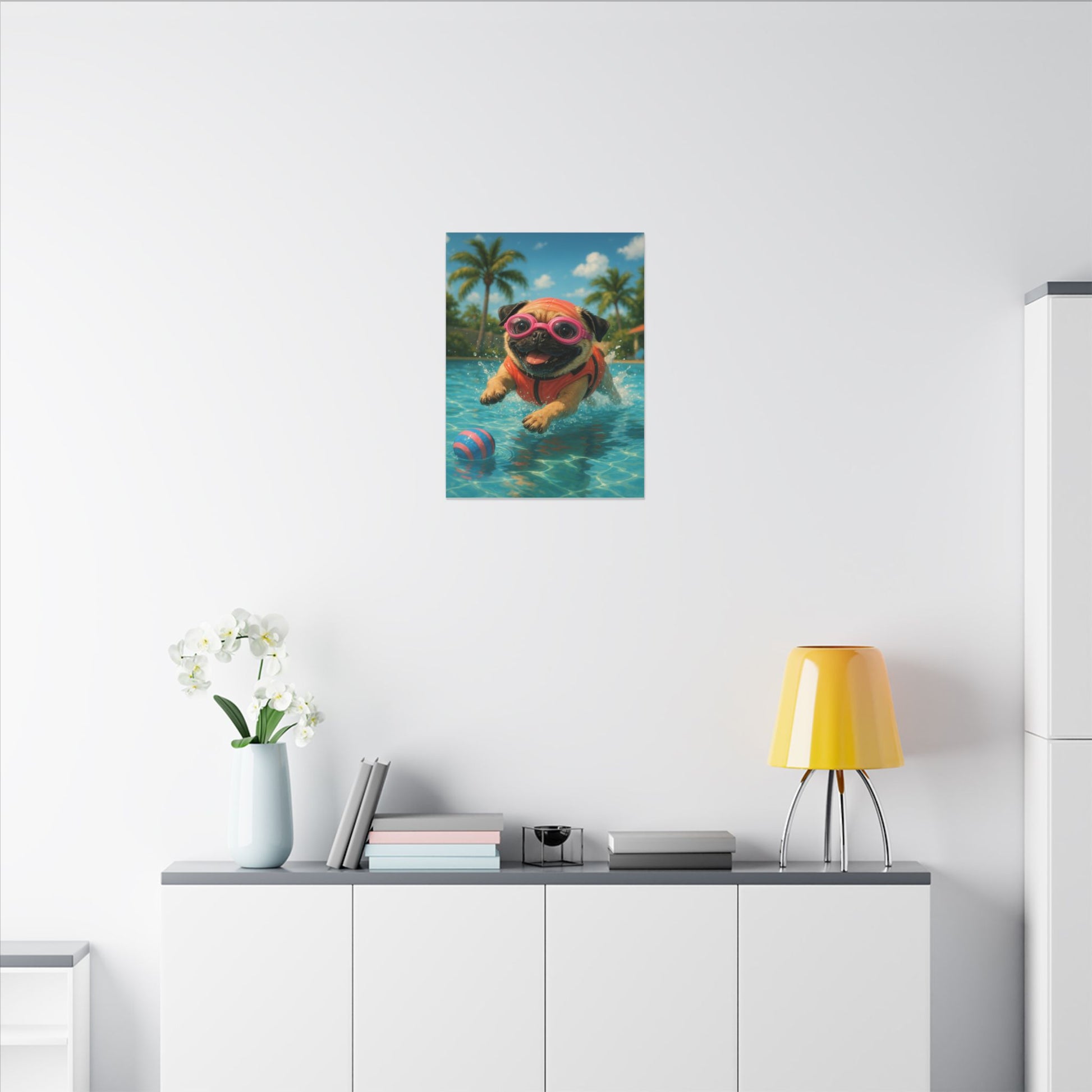 Summer Pool Party-Fantasy Dog Portraits - Fantasy Dog Portraits