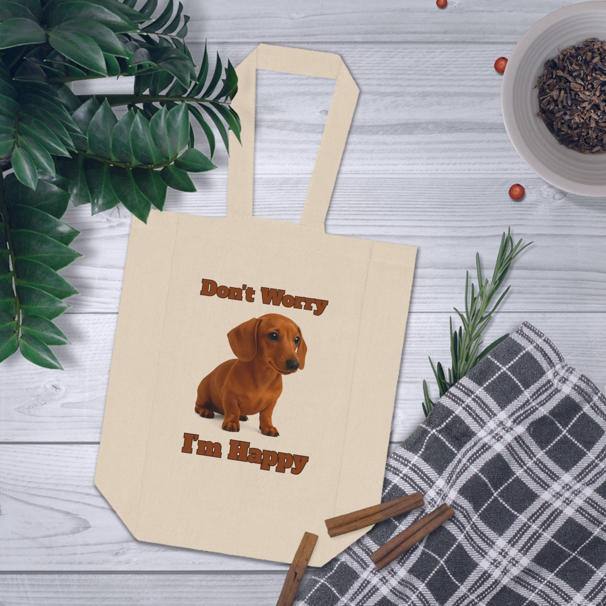 Double Wine Tote Bag – Cute Dog Design, Perfect Gift for Dog Lovers, Wine Enthusiasts, Party Hosts, Picnics, and Celebrations - Fantasy Dog Portraits