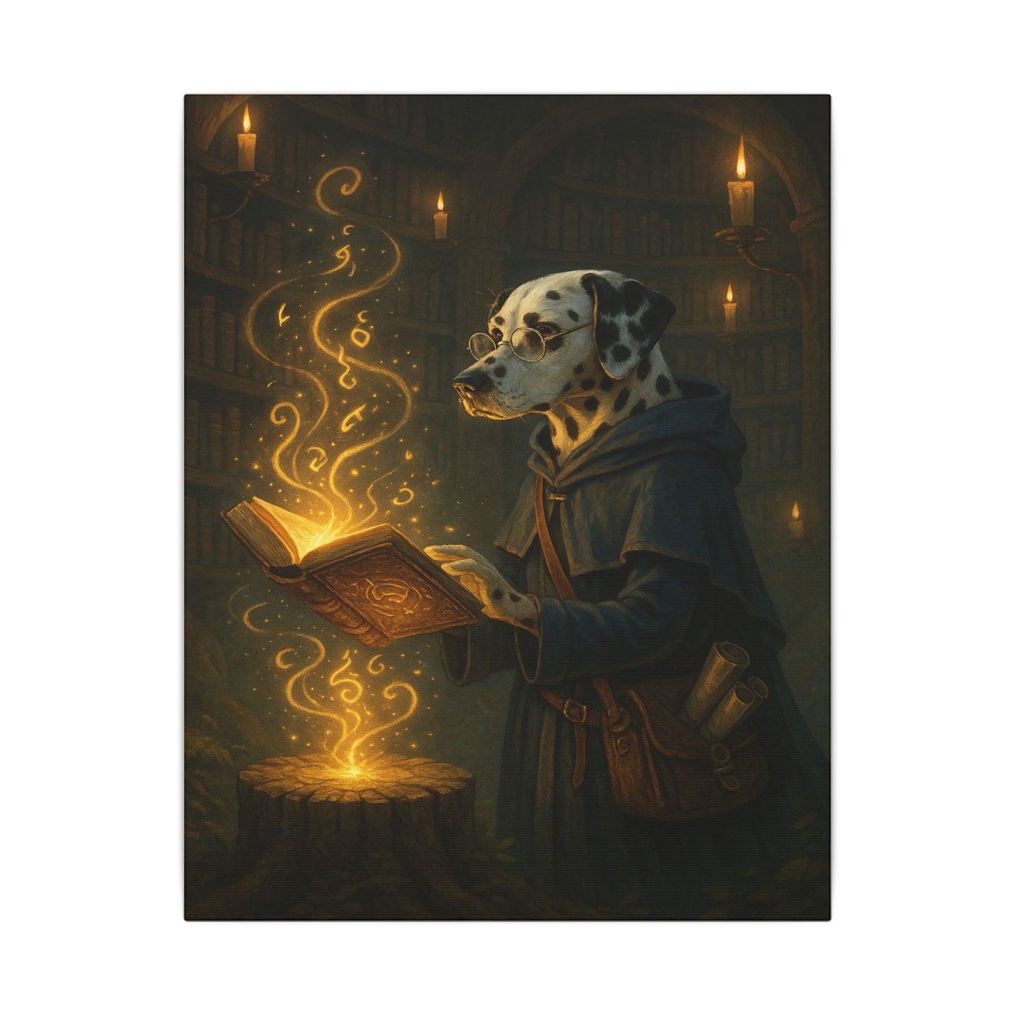 Studious Canine Wizard-Fantasy Dog Portraits - Fantasy Dog Portraits