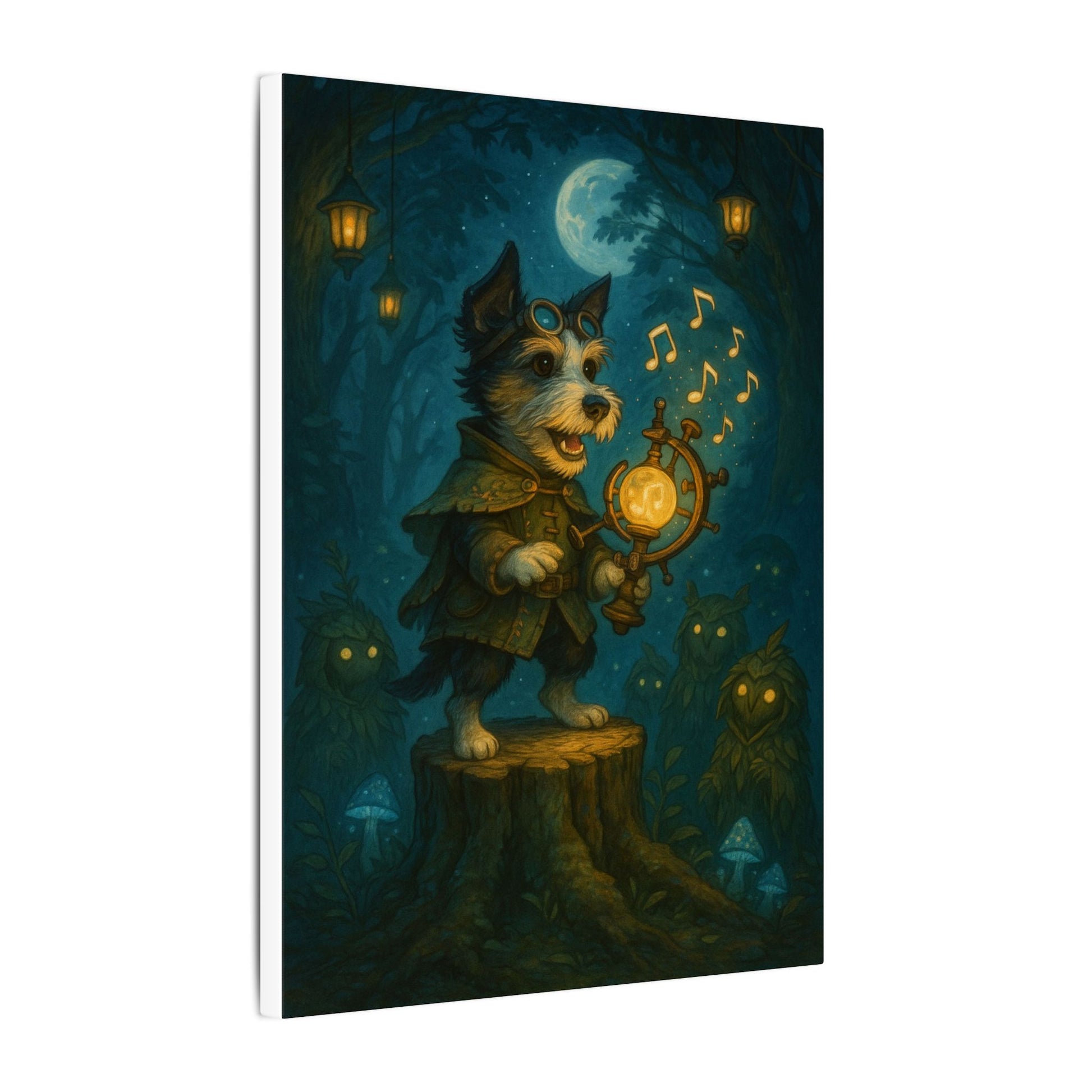 Moonlit Musical Voyage-Fantasy Dog Portraits - Fantasy Dog Portraits