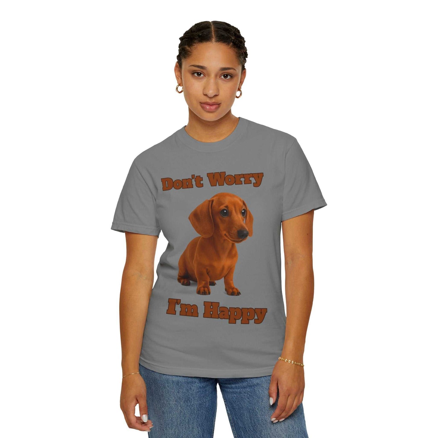 Dog Lover's Happy T-Shirt | Unisex Garment-Dyed Tee for Pet Enthusiasts, Funny Dog Shirt, Gift for Dog Owners, Casual Wear - Fantasy Dog Portraits