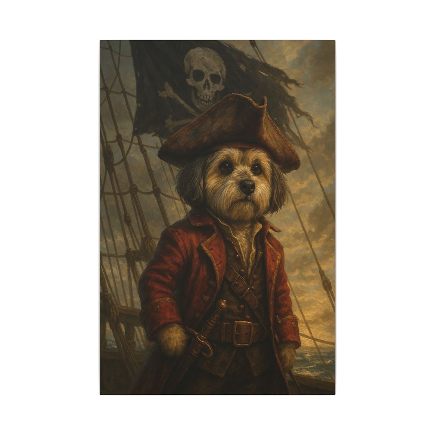 Scruffy Jack's Seafaring Adventure-Fantasy Dog Portraits - Fantasy Dog Portraits