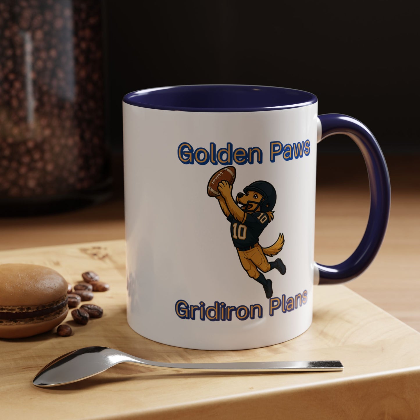 Golden Retriever Football Hero-Fantasy Dog Portraits