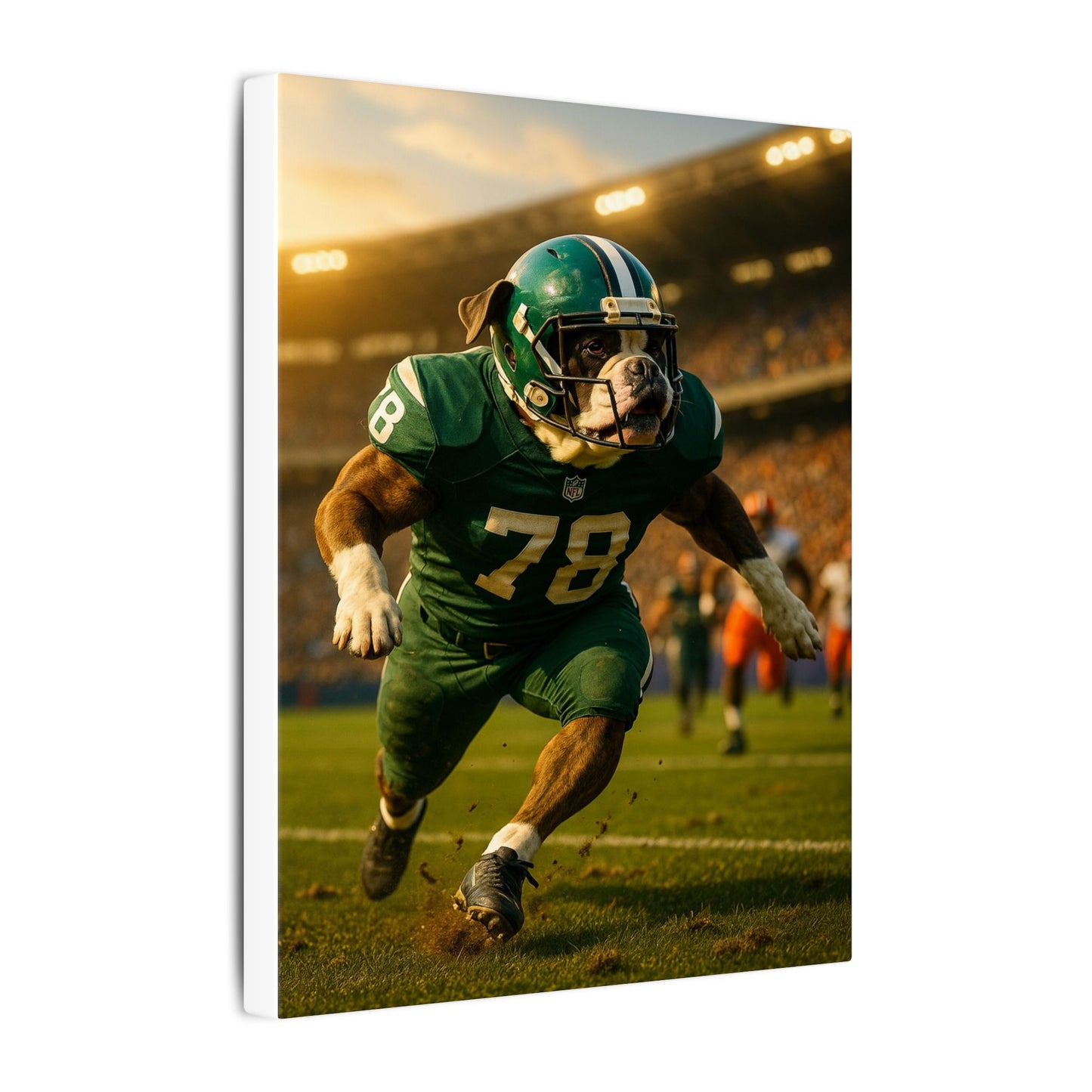 Touchdown Bulldog-Fantasy Dog Portraits - Fantasy Dog Portraits
