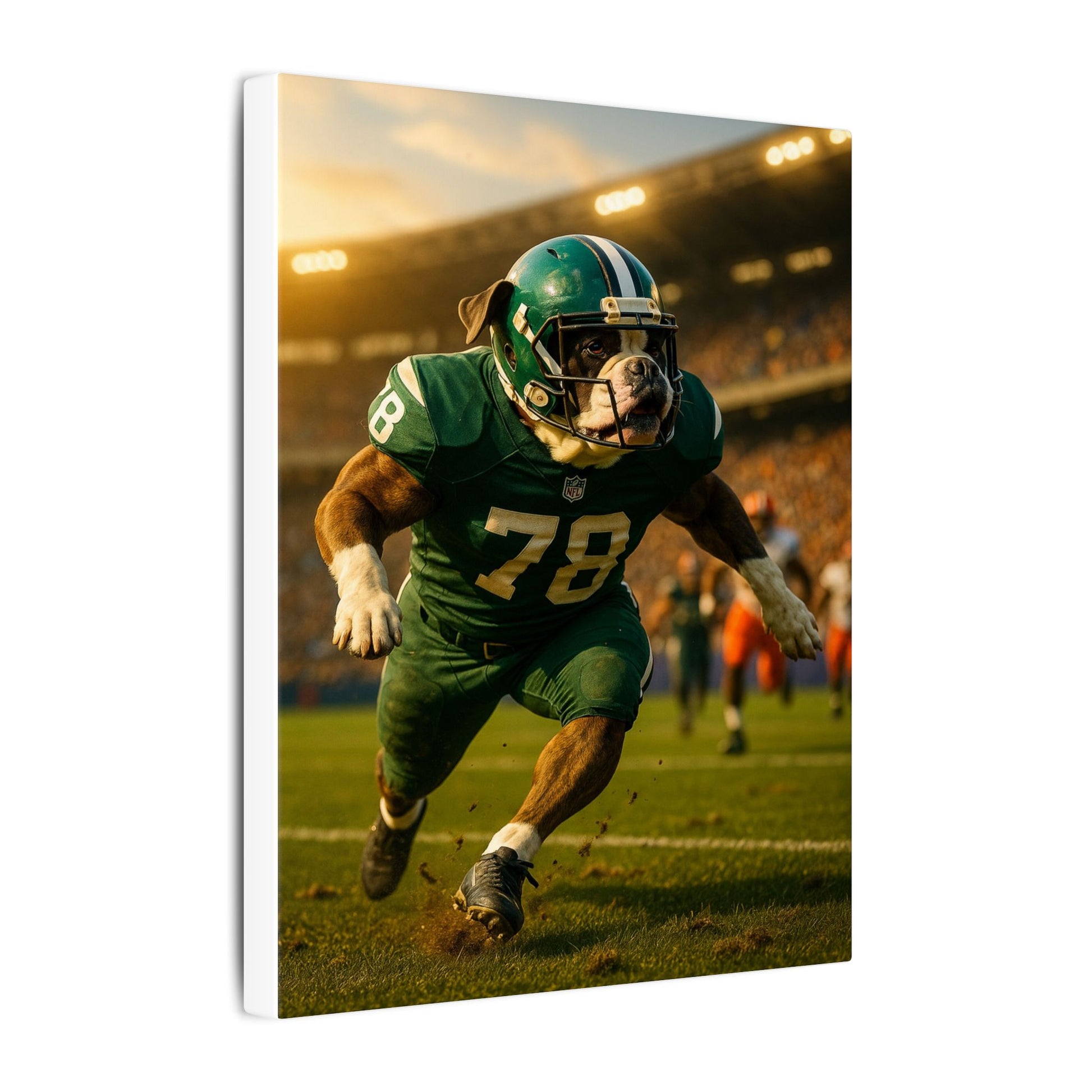 Touchdown Bulldog-Fantasy Dog Portraits - Fantasy Dog Portraits