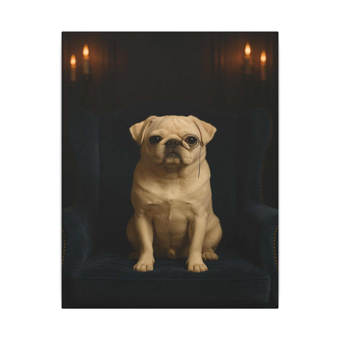 Sophisticated Pug-Fantasy Dog Portraits - Fantasy Dog Portraits