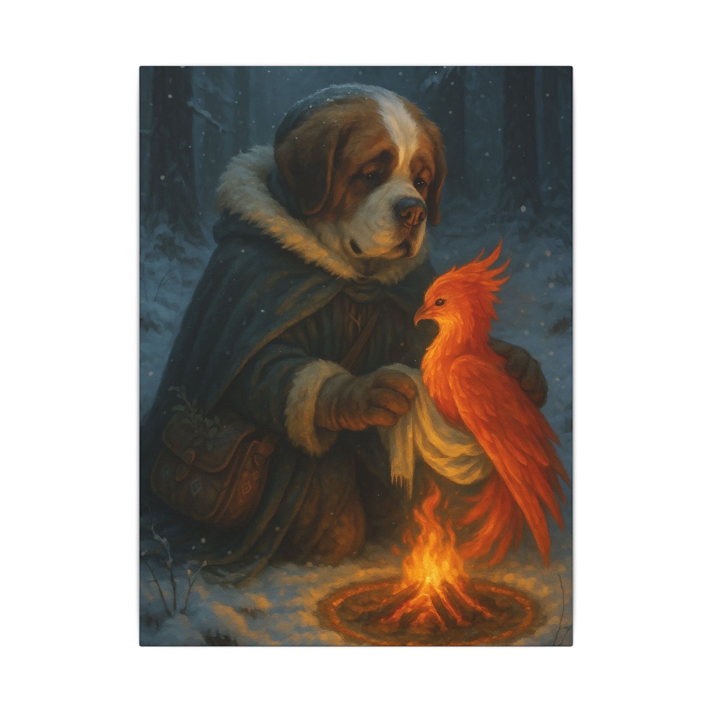 Guardians of the Frozen Flame-Fantasy Dog Portraits - Fantasy Dog Portraits
