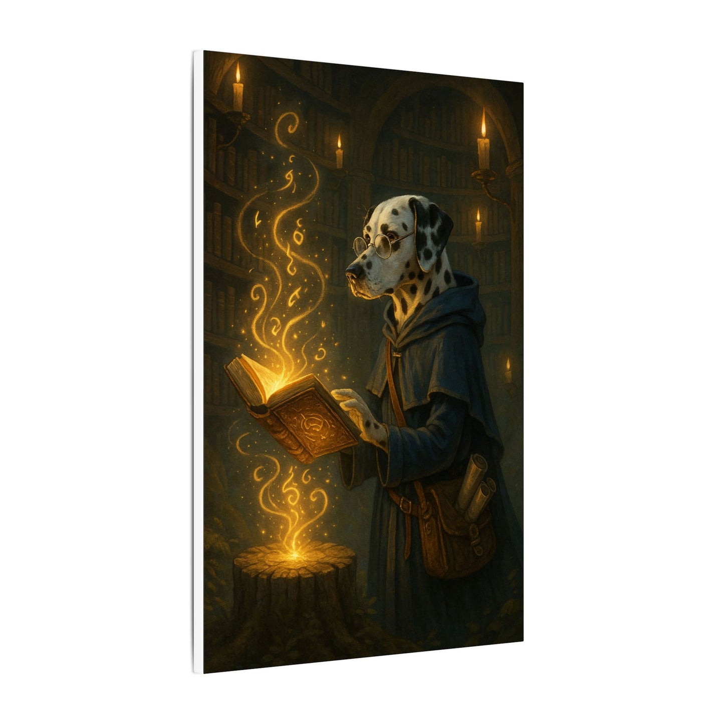 Studious Canine Wizard-Fantasy Dog Portraits - Fantasy Dog Portraits