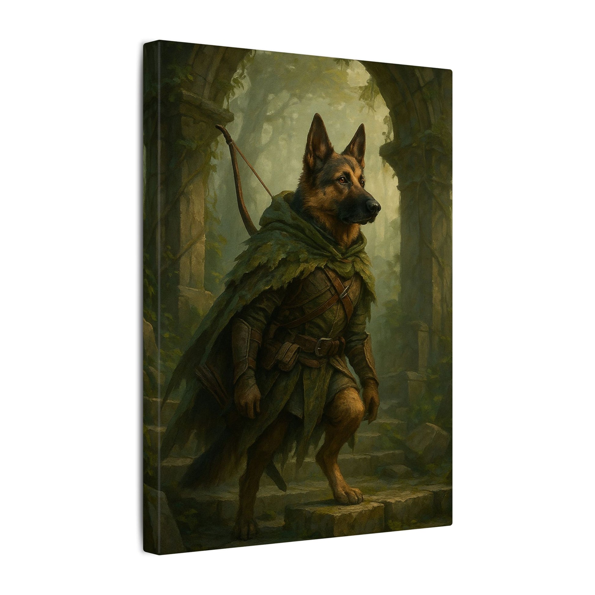 Guardian of the Mossy Arch-Fantasy Dog Portraits - Fantasy Dog Portraits
