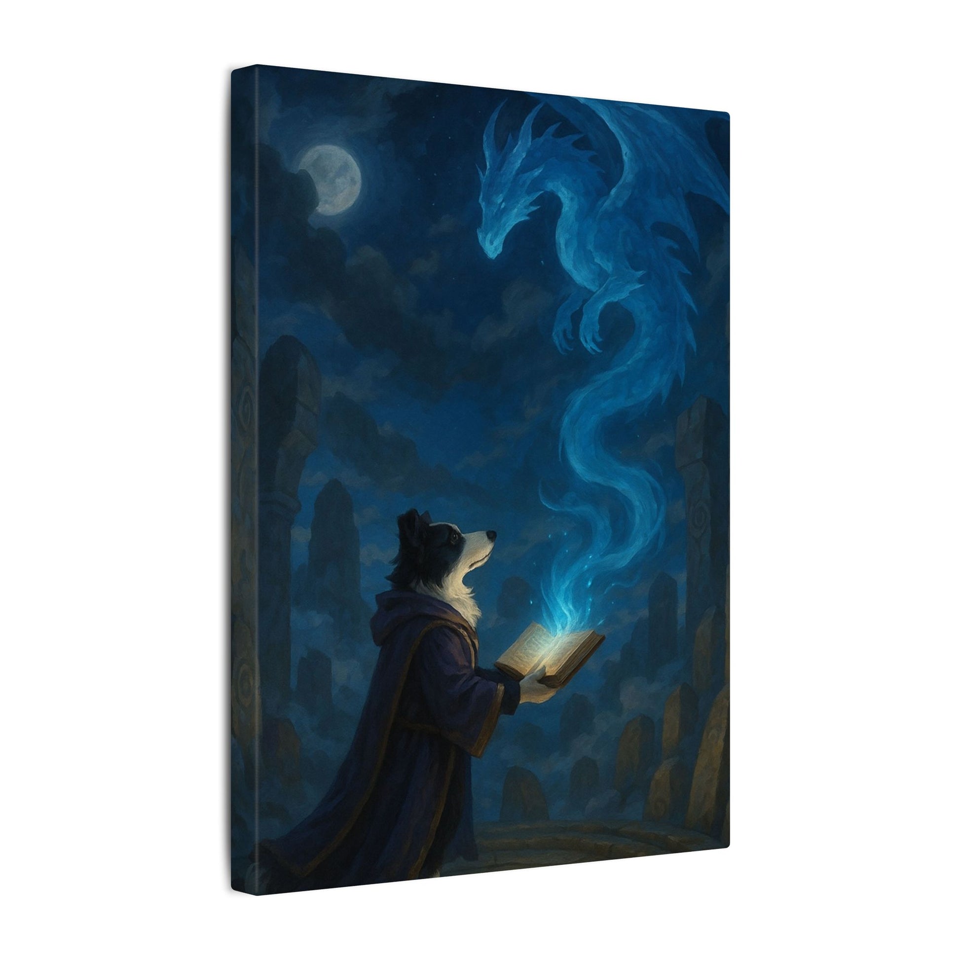 Moonlit Conjuring-Fantasy Dog Portraits - Fantasy Dog Portraits
