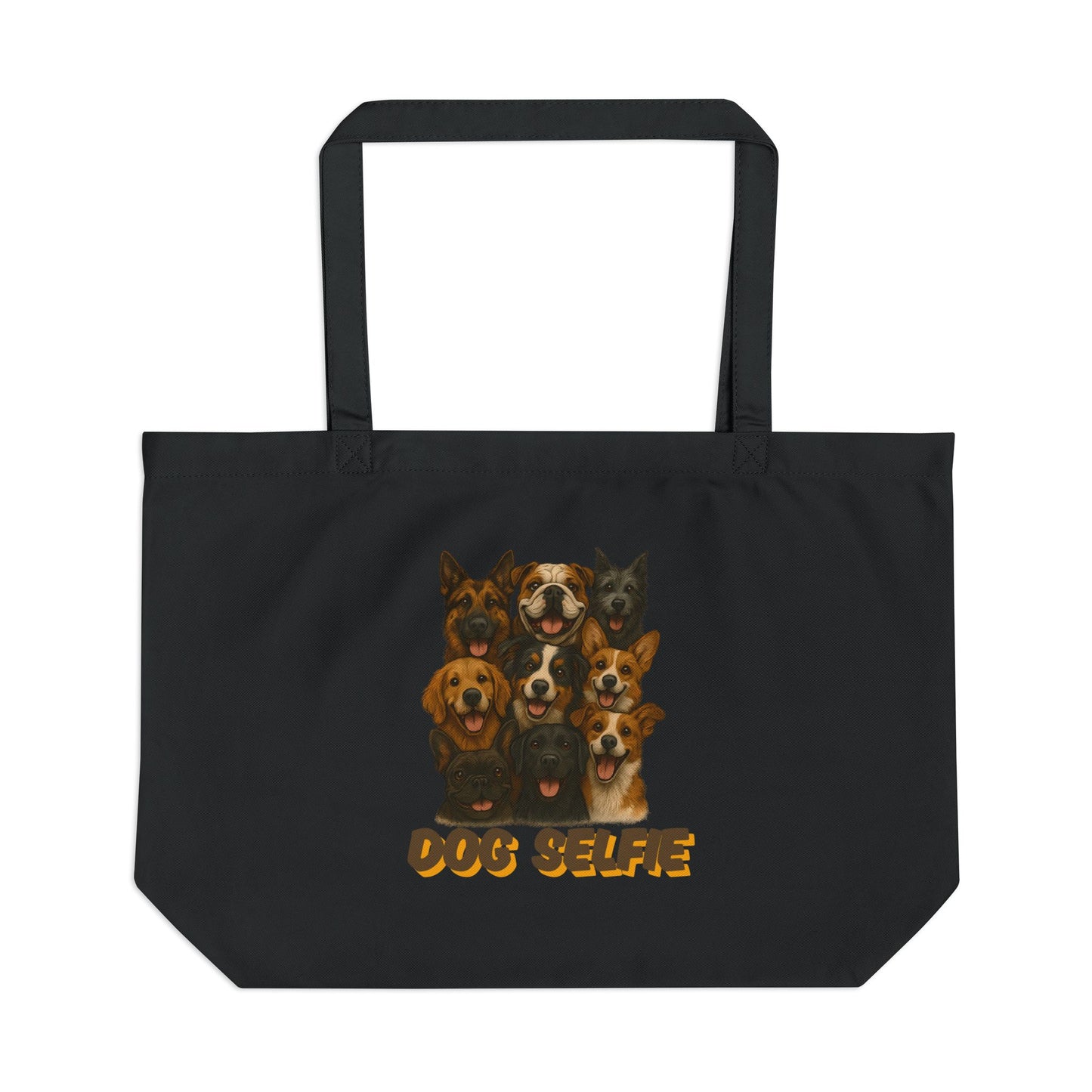 Dog Selfie Eco Tote Bag, Reusable Shopping Bag, Pet Lover Gift, Fun Beach Bag, Dog Mom Tote, Earth-Friendly Pet Accessory