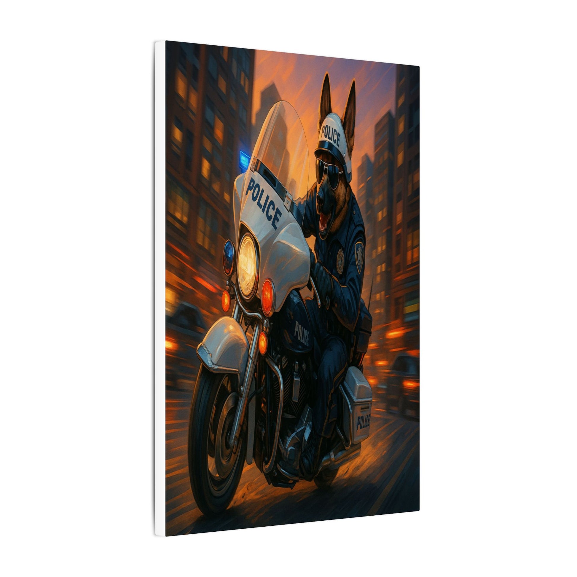 Canine Cop on Cruise-Fantasy Dog Portraits - Fantasy Dog Portraits