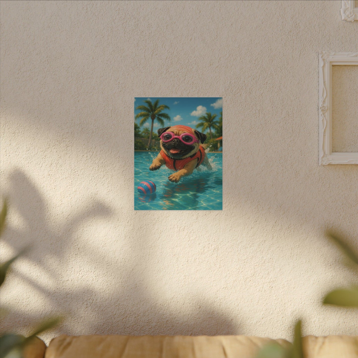 Summer Pool Party-Fantasy Dog Portraits - Fantasy Dog Portraits