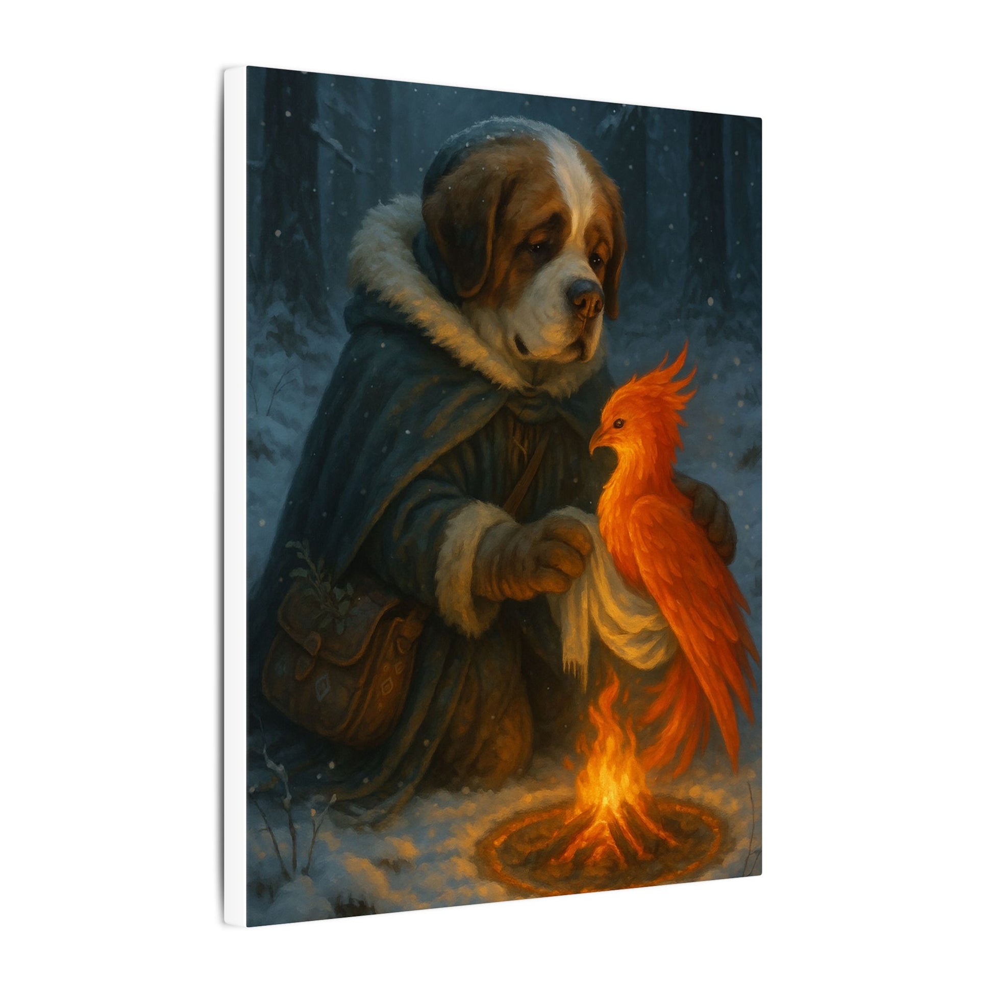 Guardians of the Frozen Flame-Fantasy Dog Portraits - Fantasy Dog Portraits