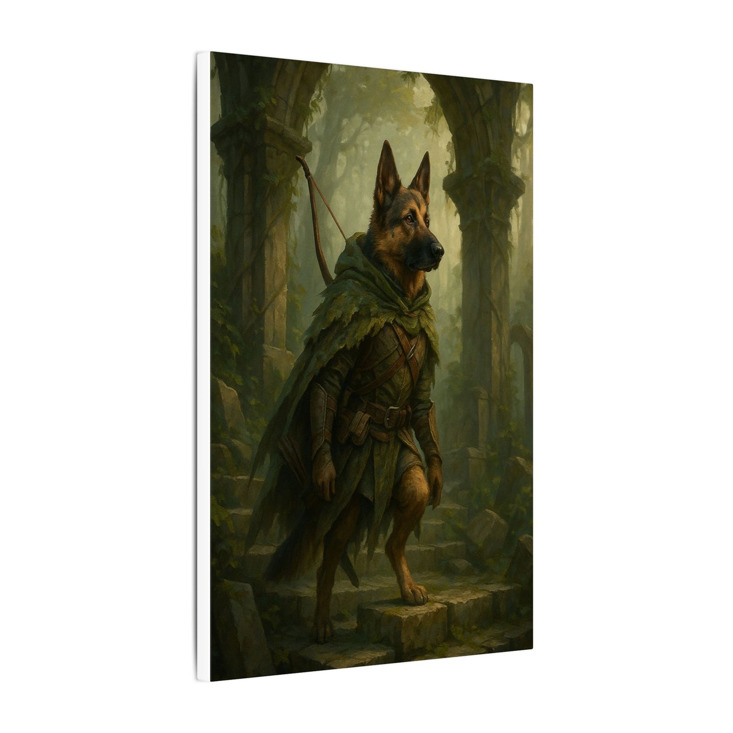 Guardian of the Misty Woods-Fantasy Dog Portraits - Fantasy Dog Portraits