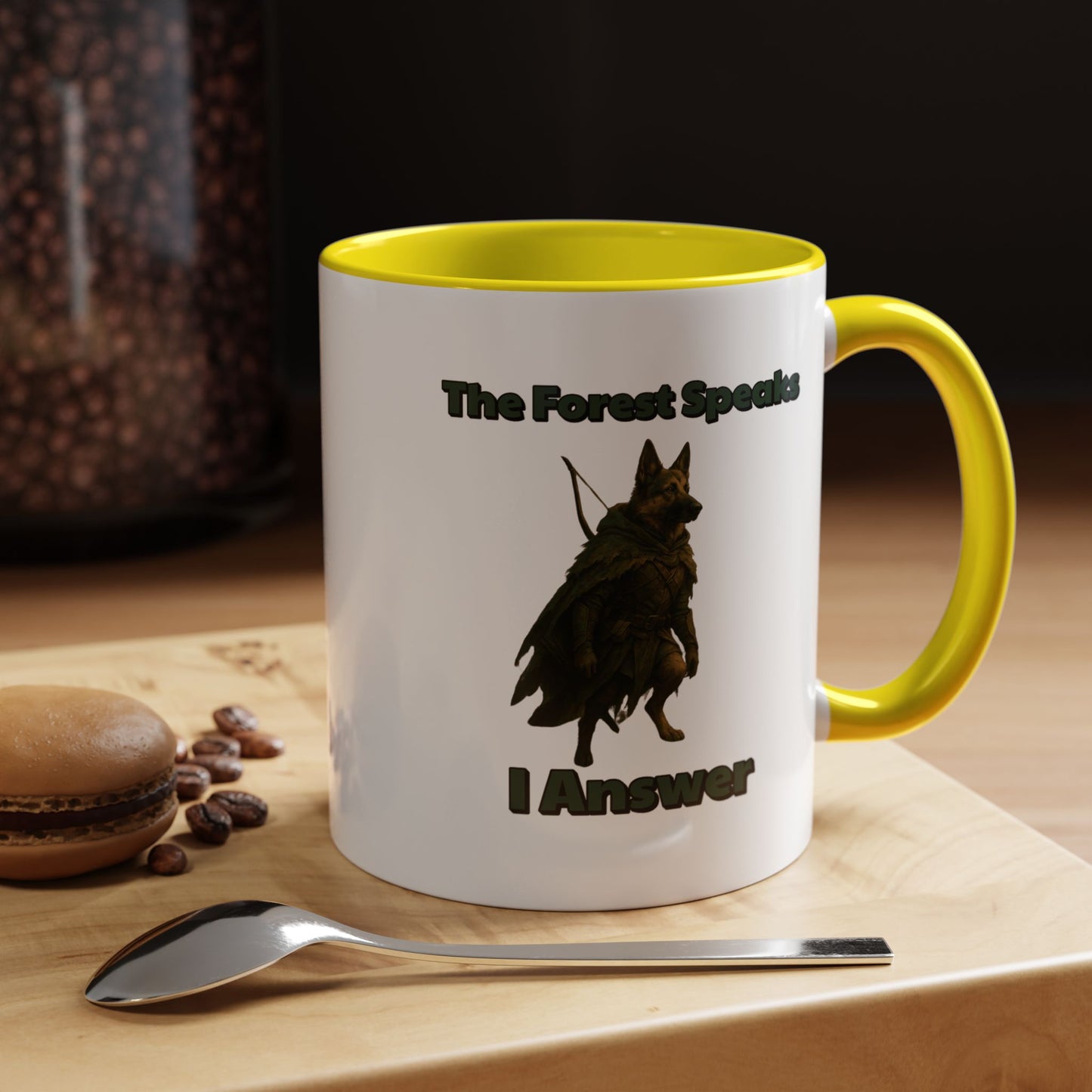 Mug - Ancient Forest Ranger Dog Coffee Mug 11, 15oz - Fantasy Dog Portraits