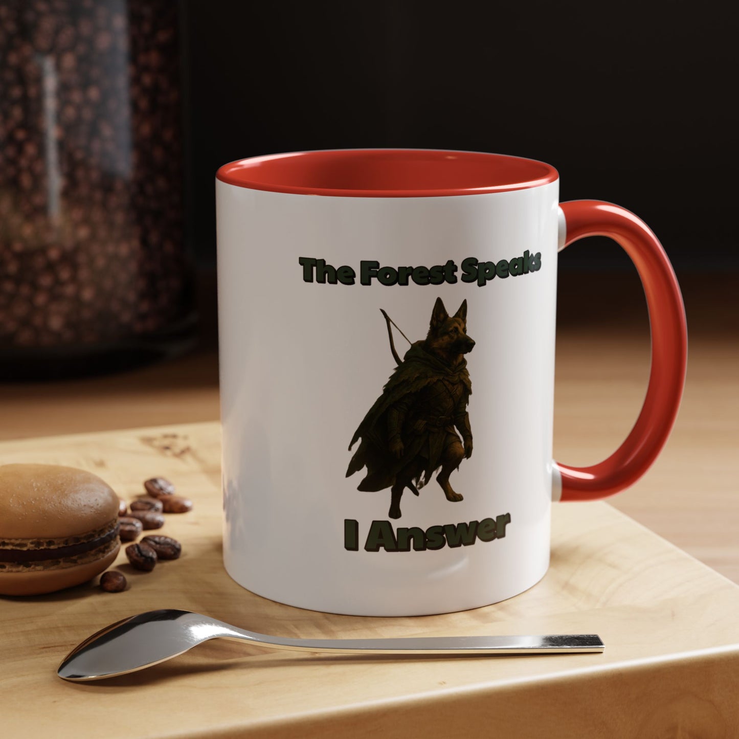 Mug - Ancient Forest Ranger Dog Coffee Mug 11, 15oz - Fantasy Dog Portraits